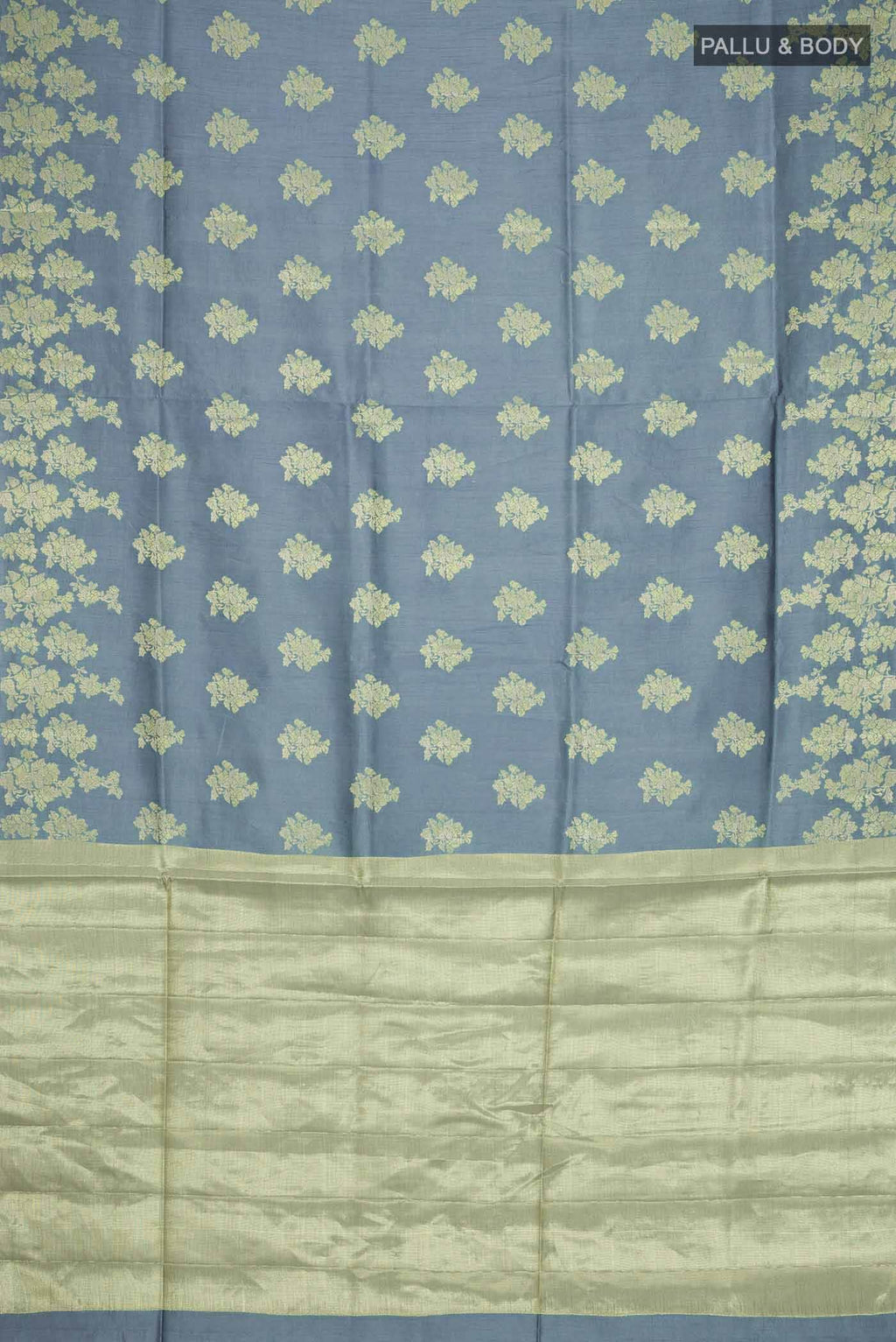 Grey Banarasi Raw Silk Saree