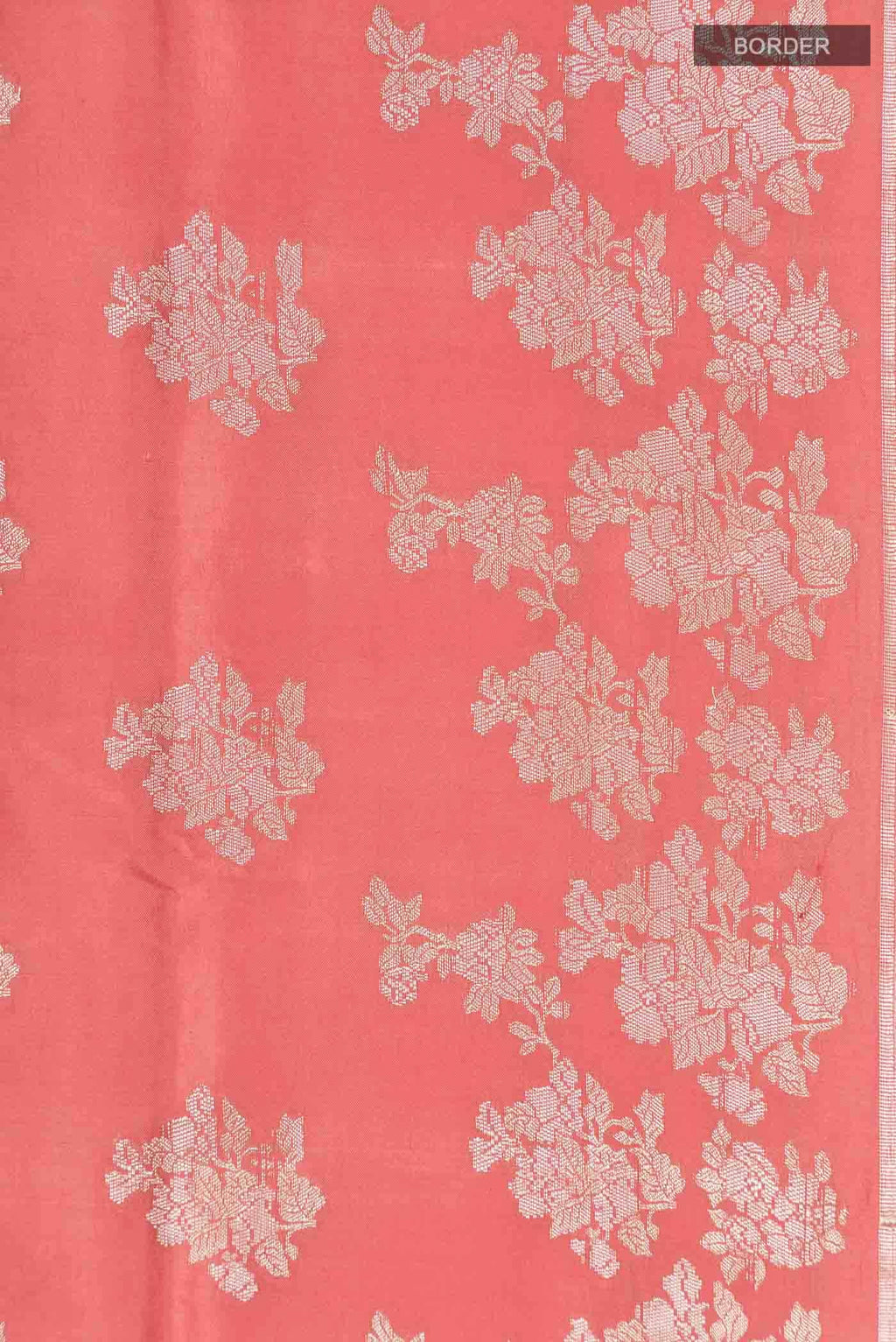 Orange Banarasi Raw Silk Saree