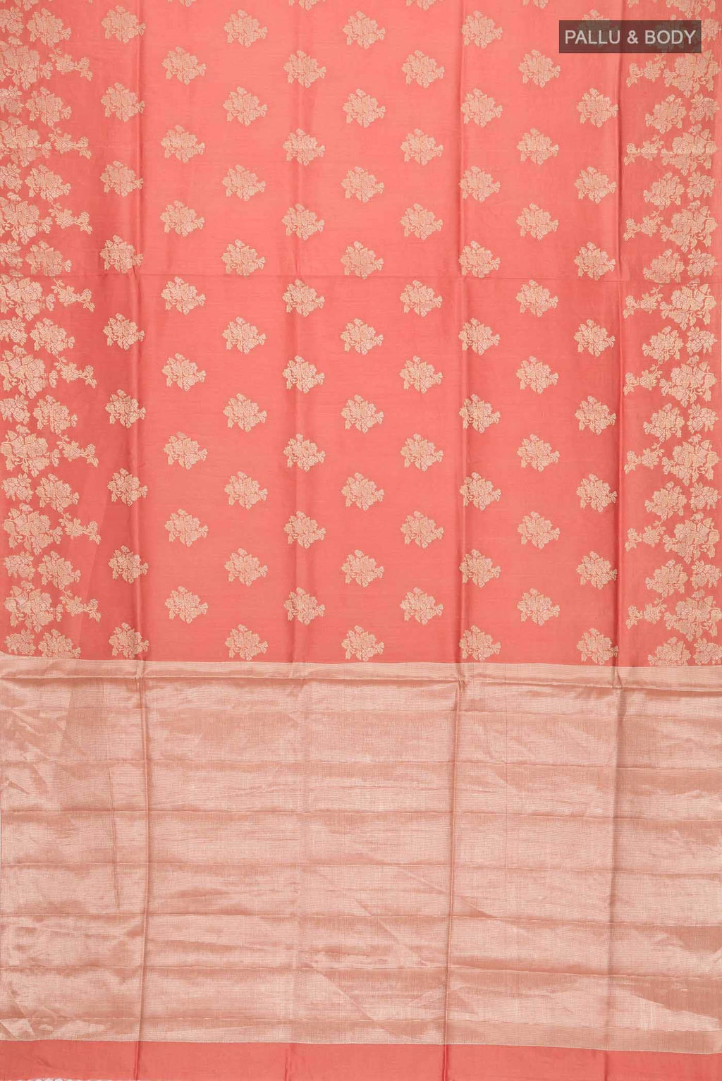 Orange Banarasi Raw Silk Saree