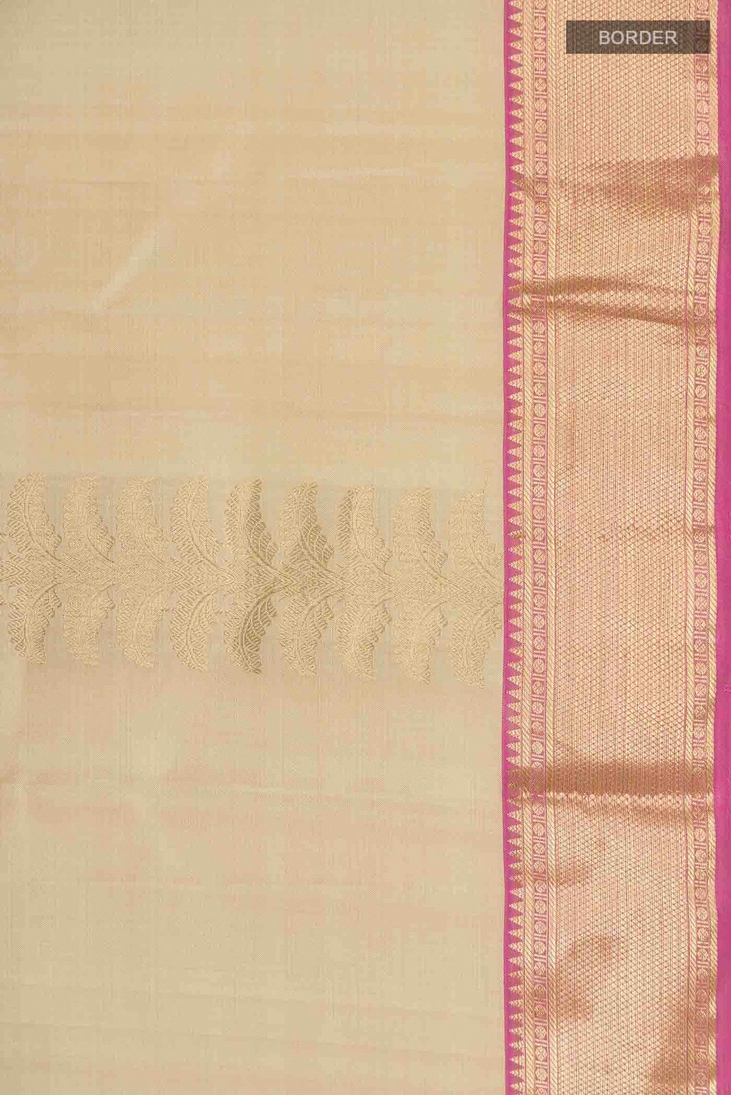 Beige Kanchipuram Silk Saree