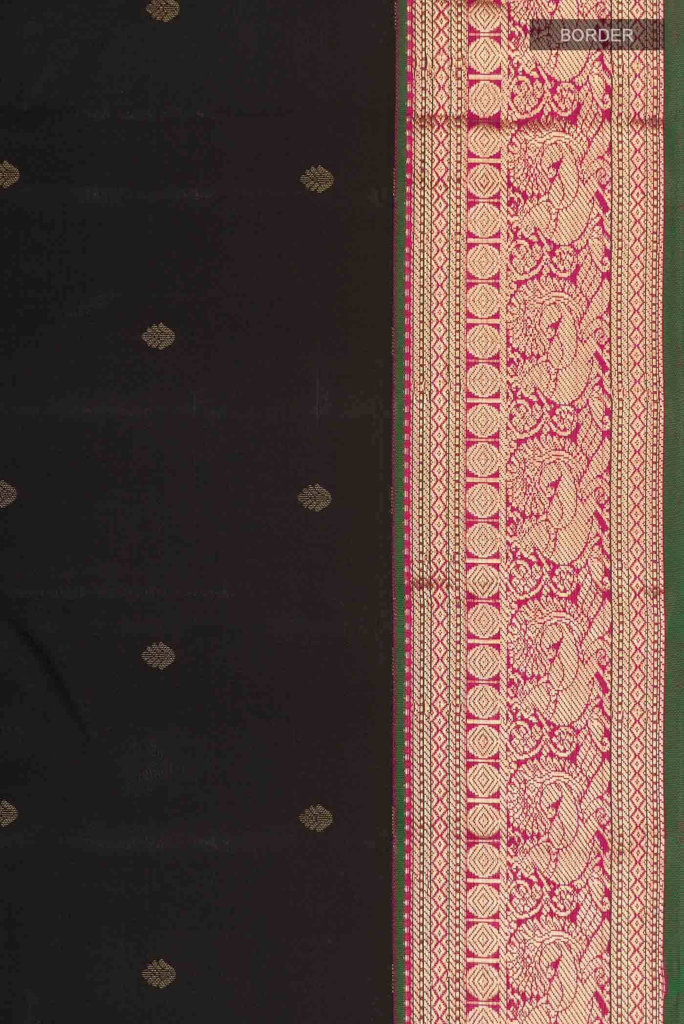 Black Kanchipuram Silk Saree