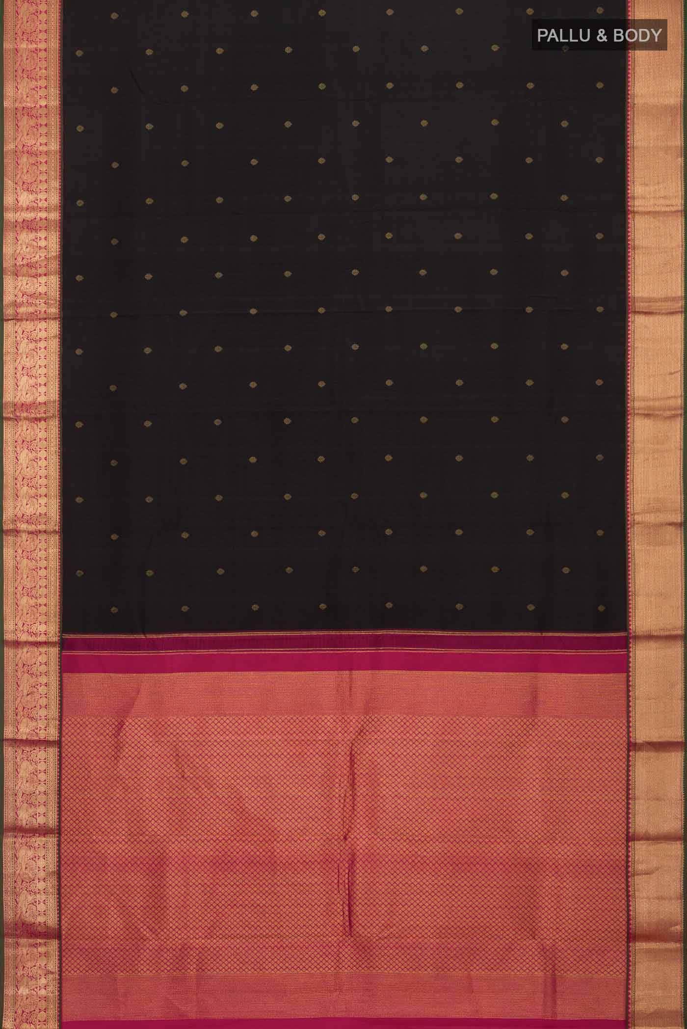 Black Kanchipuram Silk Saree