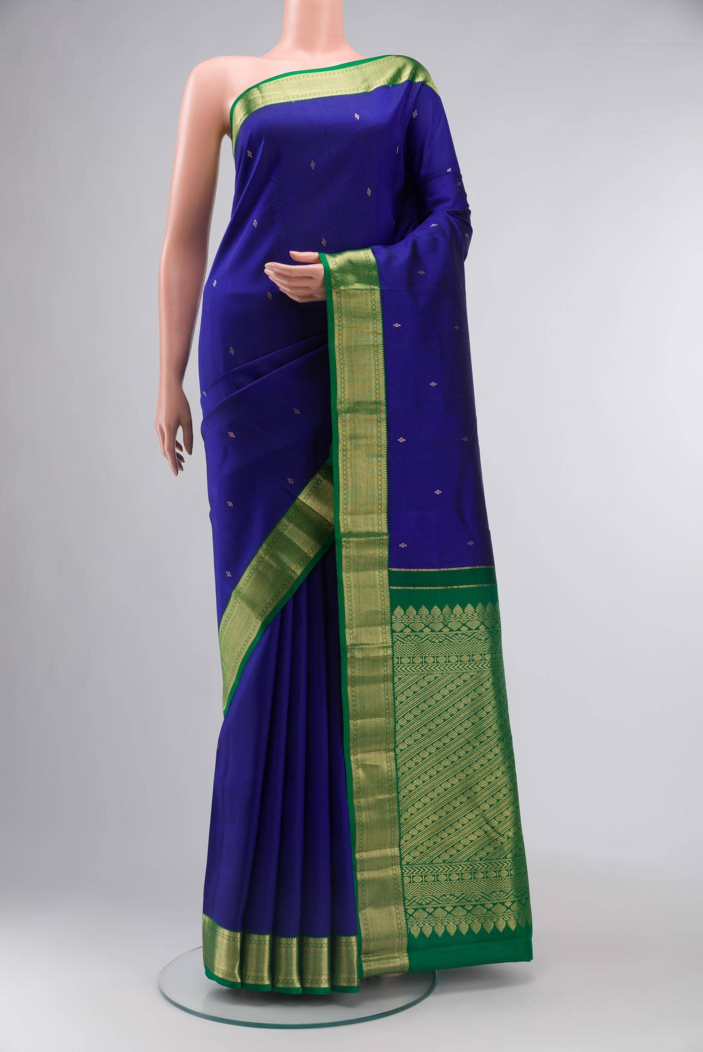 Blue Kanchipuram Silk Saree