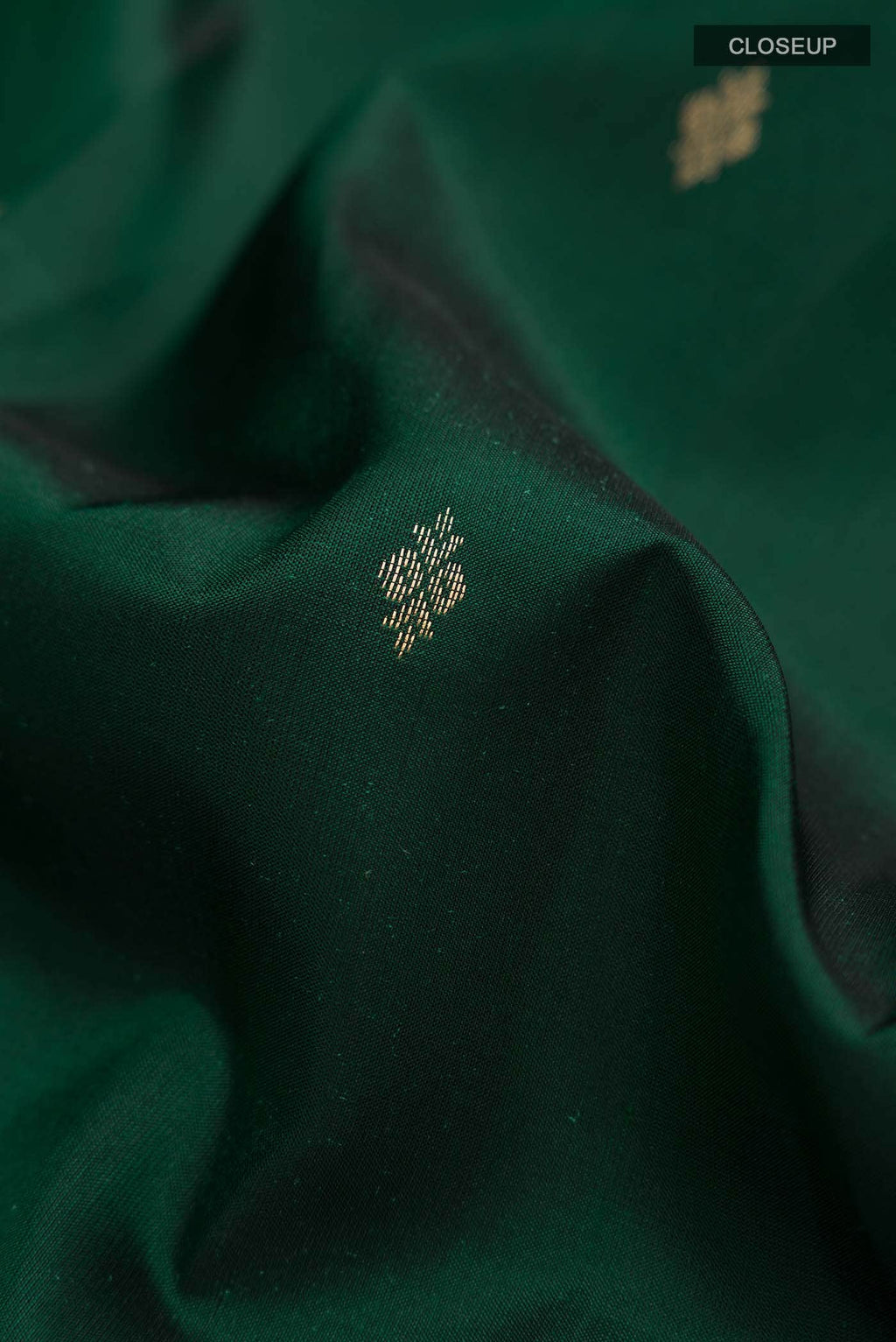 Bottle Green Kanchipuram Silk Saree