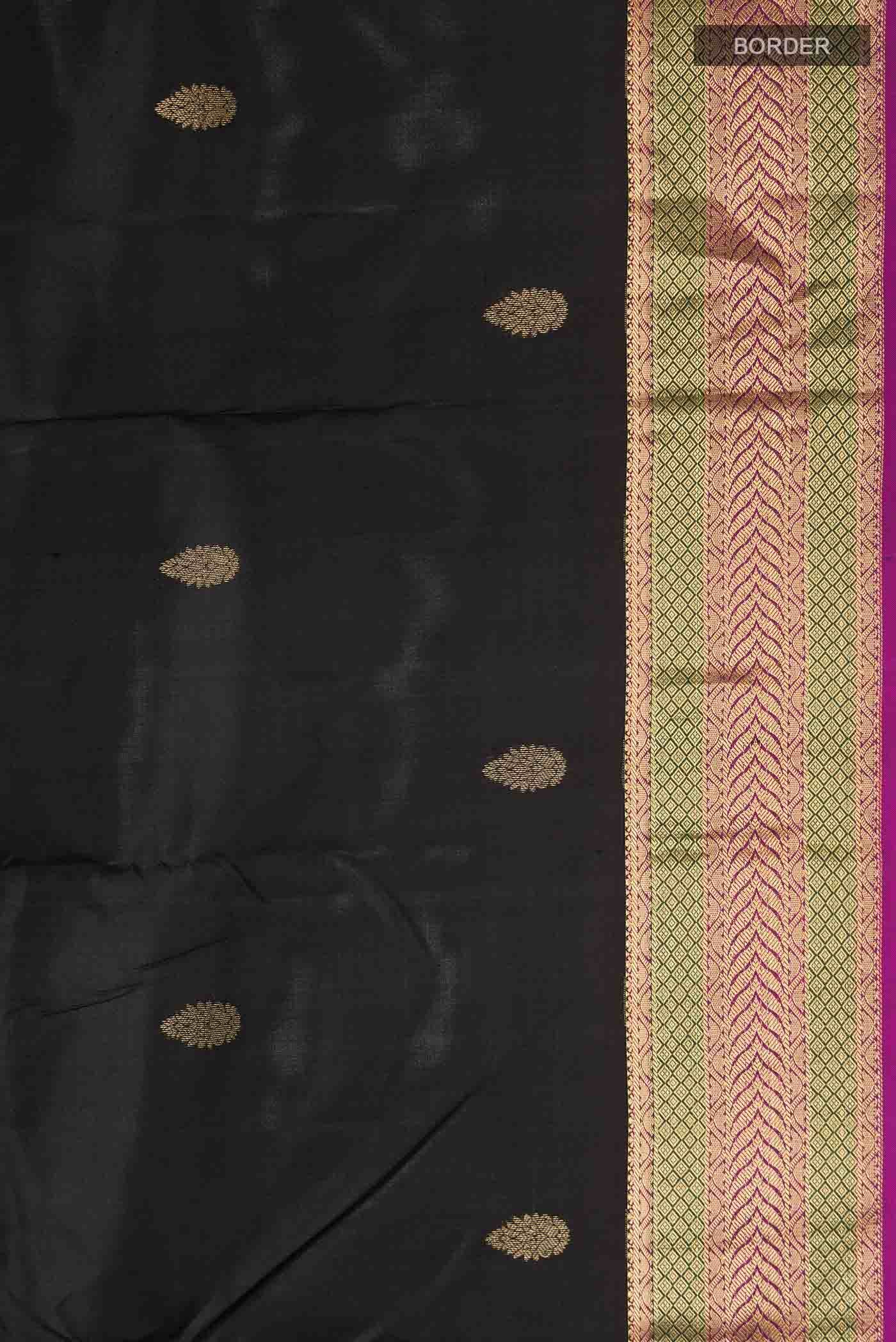 Black Kanchipuram Silk Saree