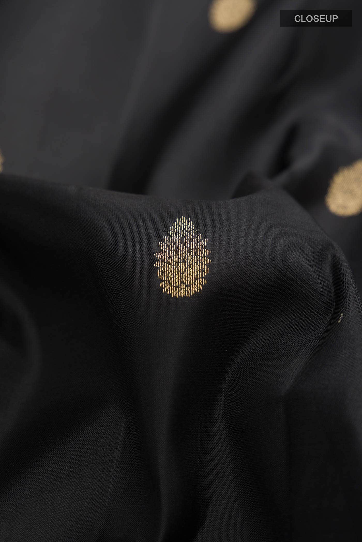 Black Kanchipuram Silk Saree