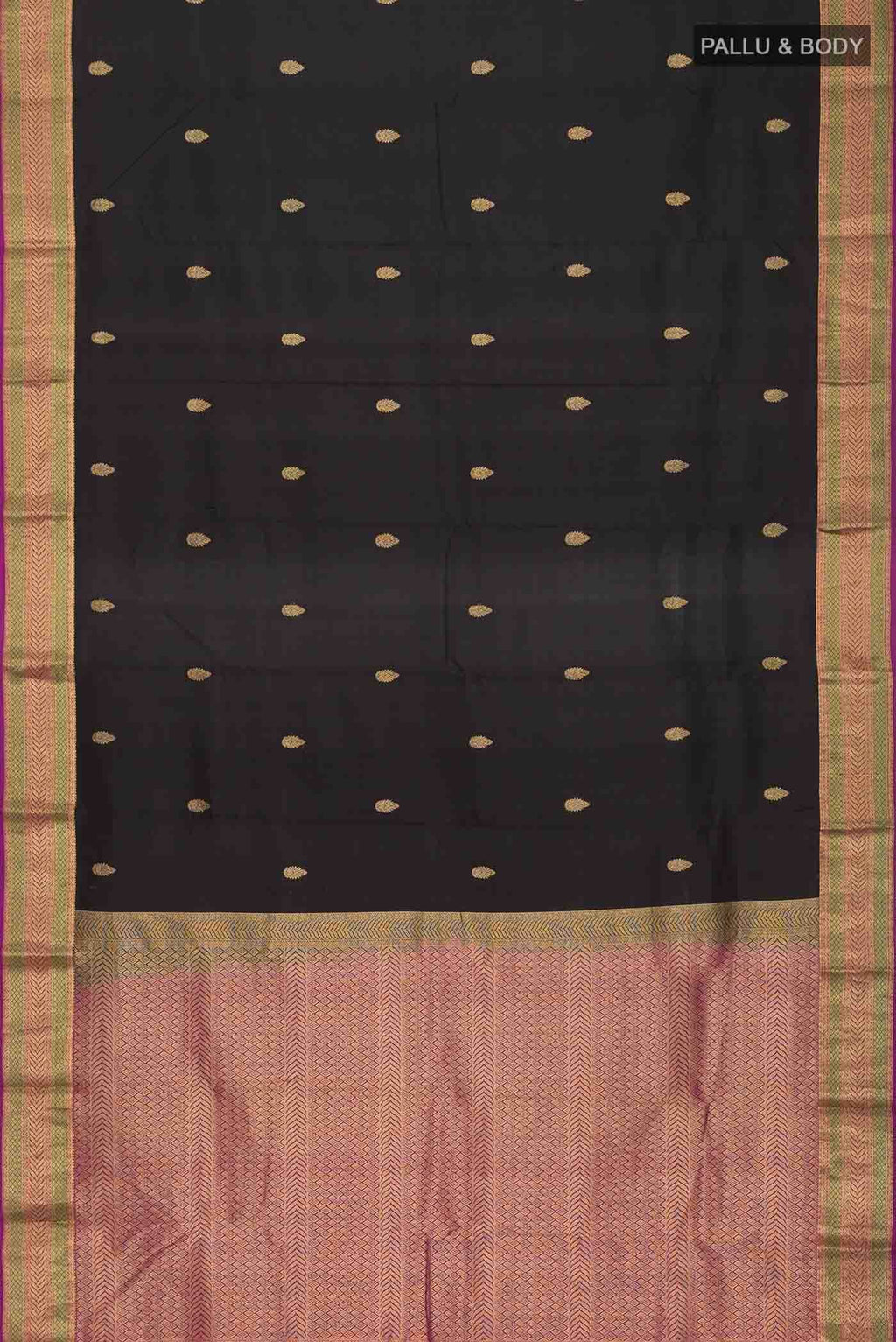Black Kanchipuram Silk Saree