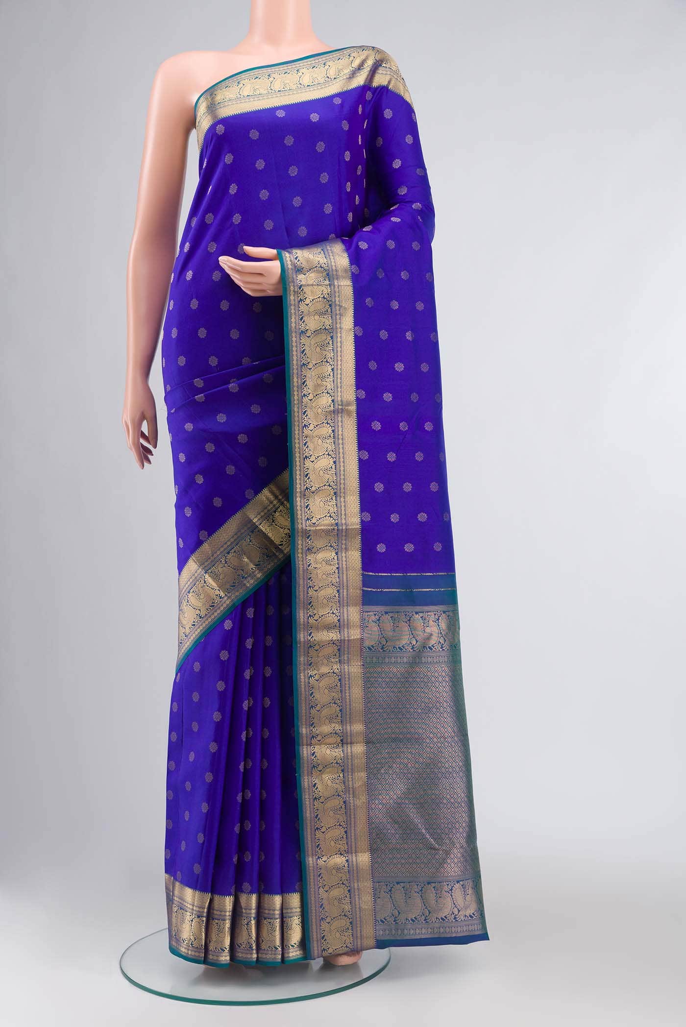 Blue Kanchipuram Silk Saree