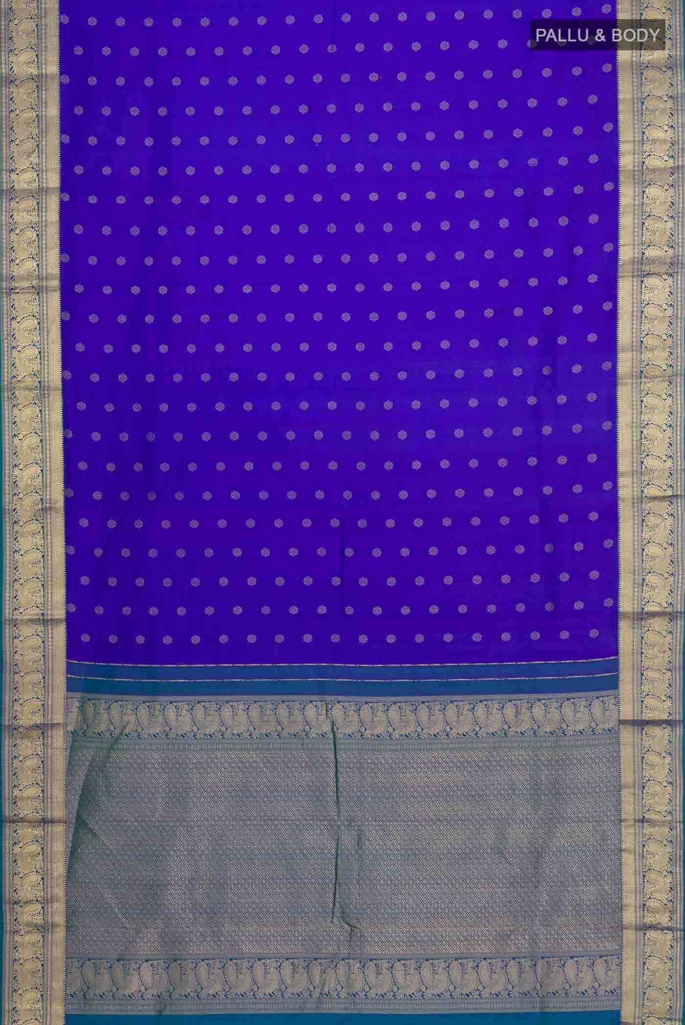 Blue Kanchipuram Silk Saree