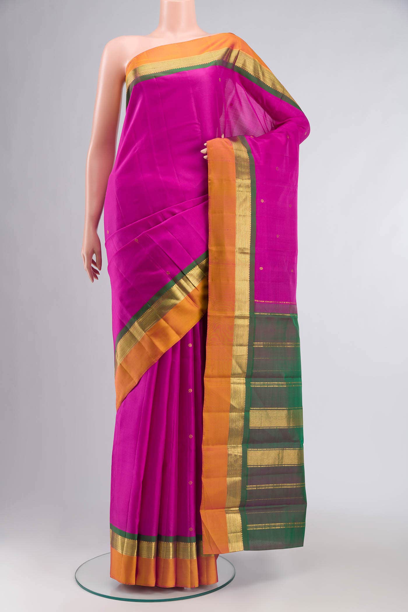 Pink Kanchipuram Silk Saree