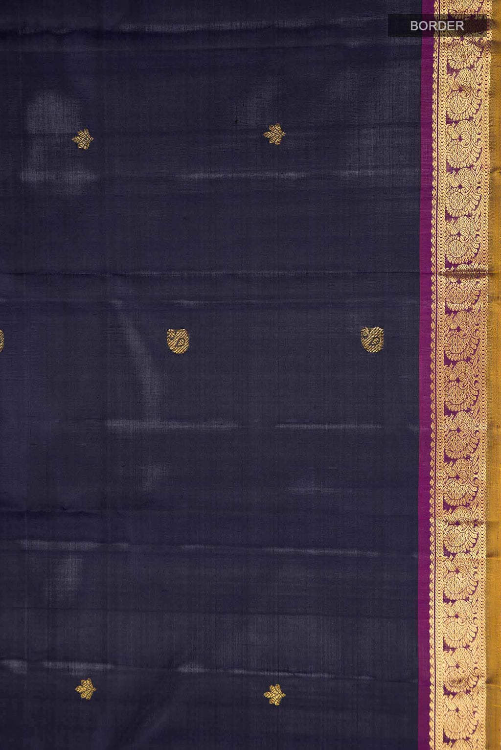 Navy Blue Kanchipuram Silk Saree