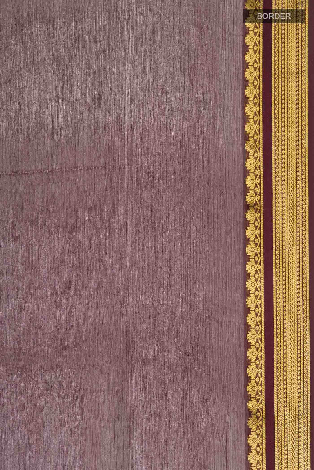 Brown Mysore Chiffon Saree