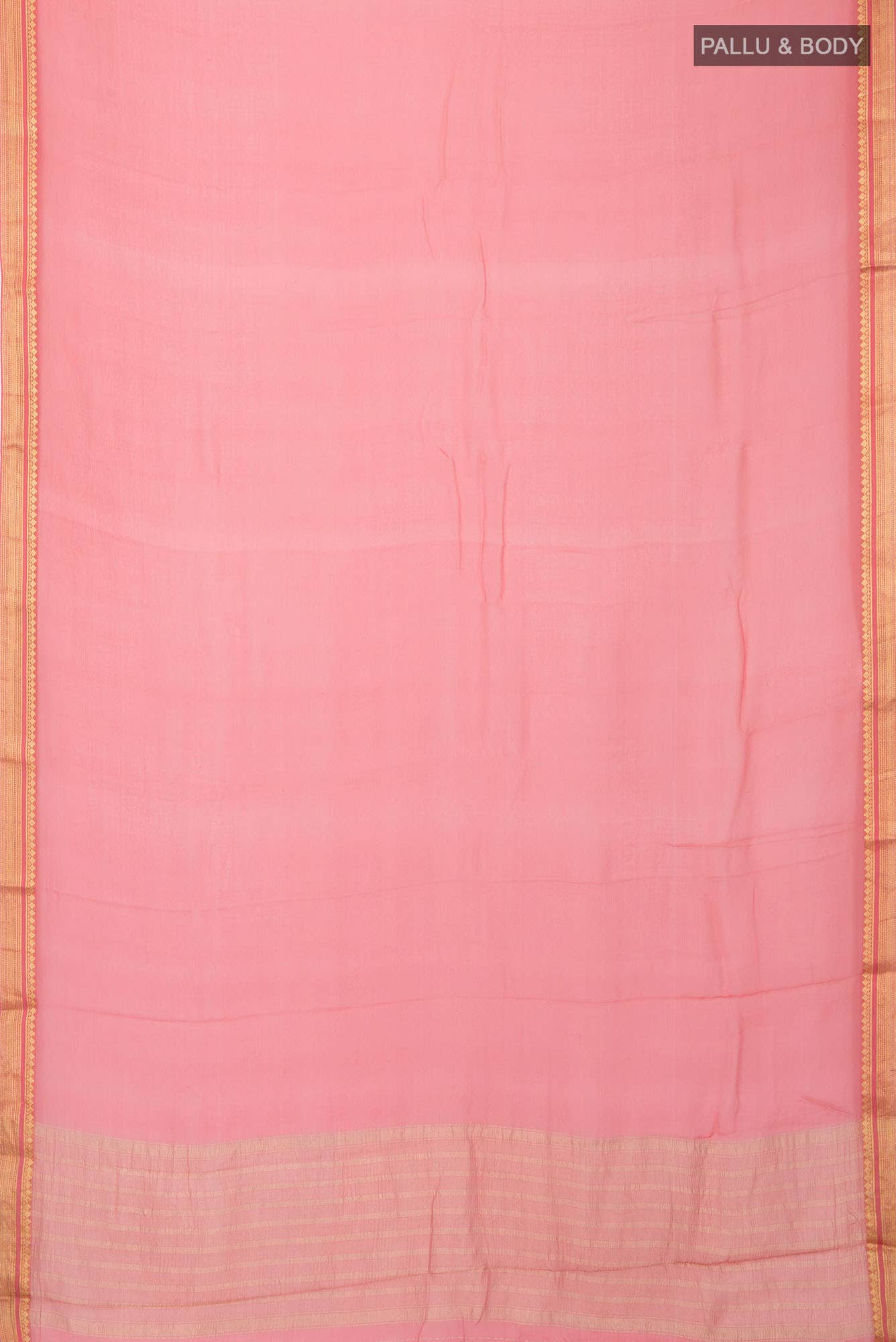Pink Mysore Chiffon Saree