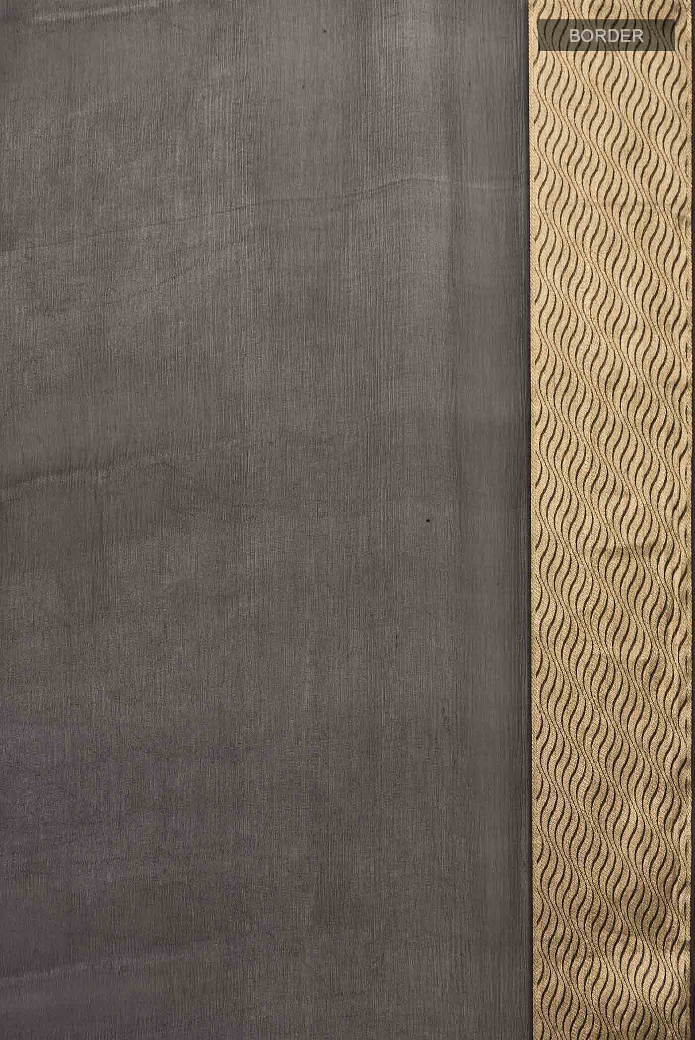 Black Mysore Chiffon Saree