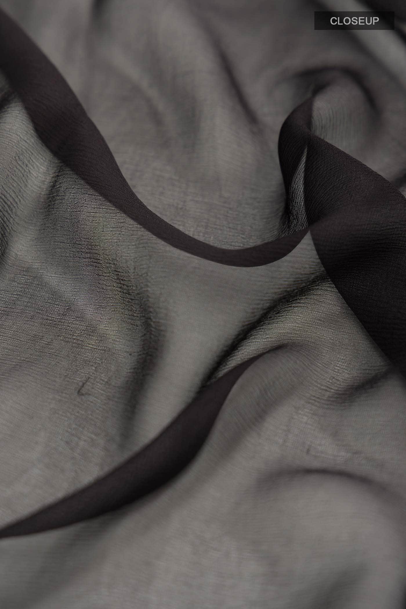 Black Mysore Chiffon Saree