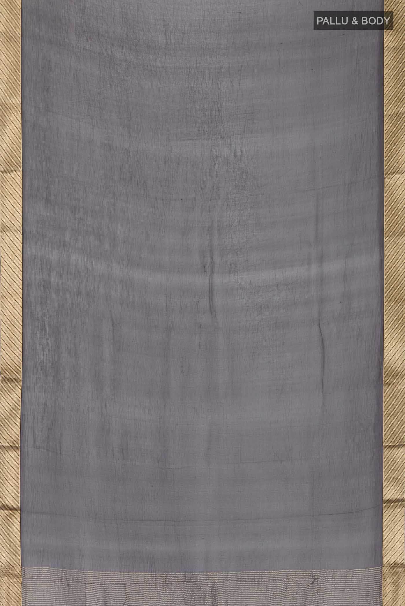 Black Mysore Chiffon Saree