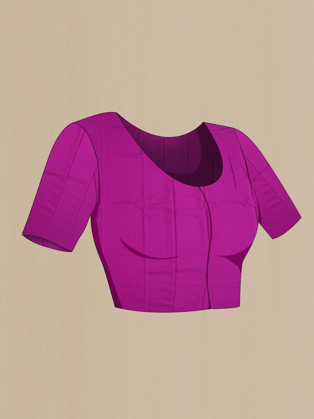 Magenta Mysore Chiffon Saree