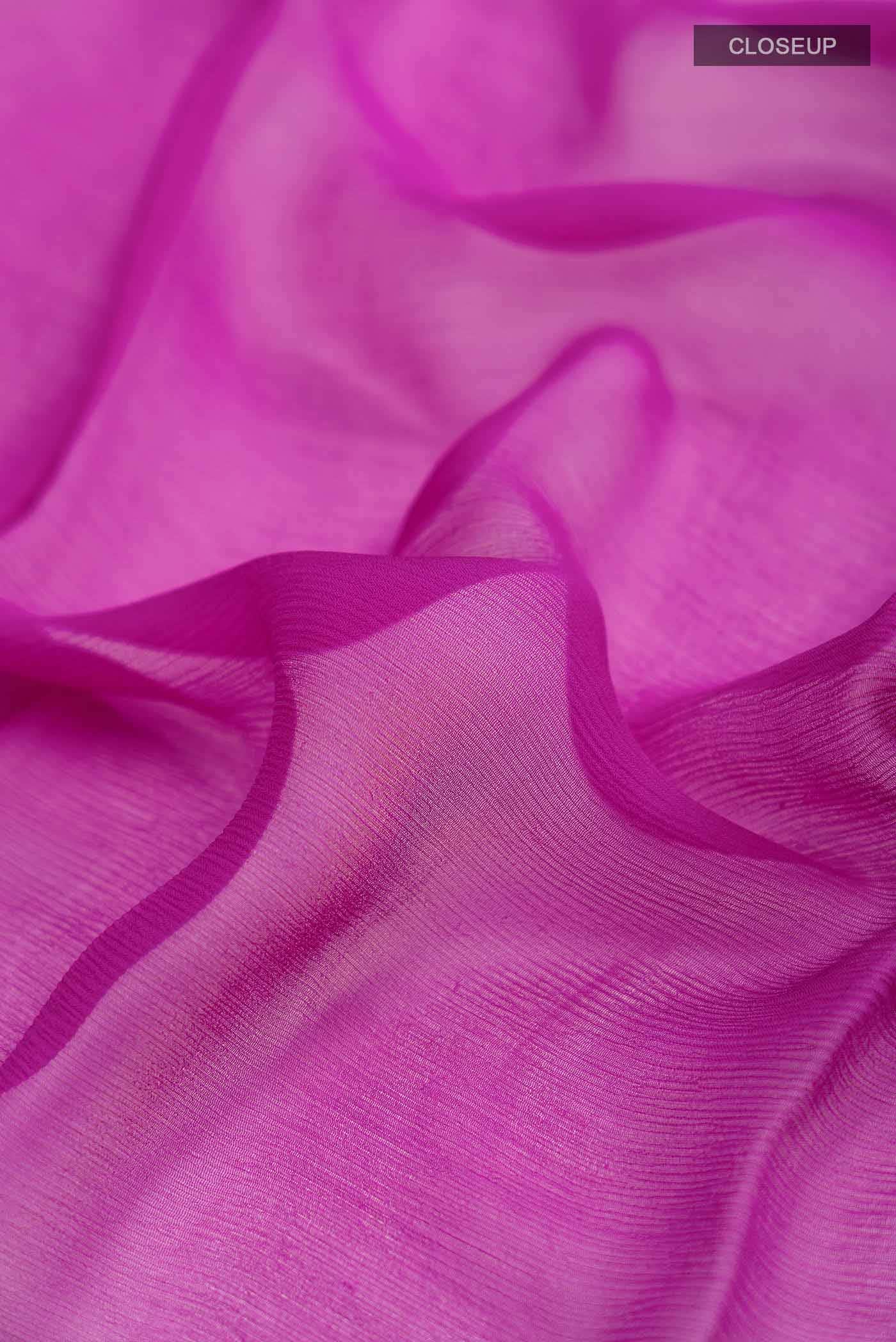 Magenta Mysore Chiffon Saree