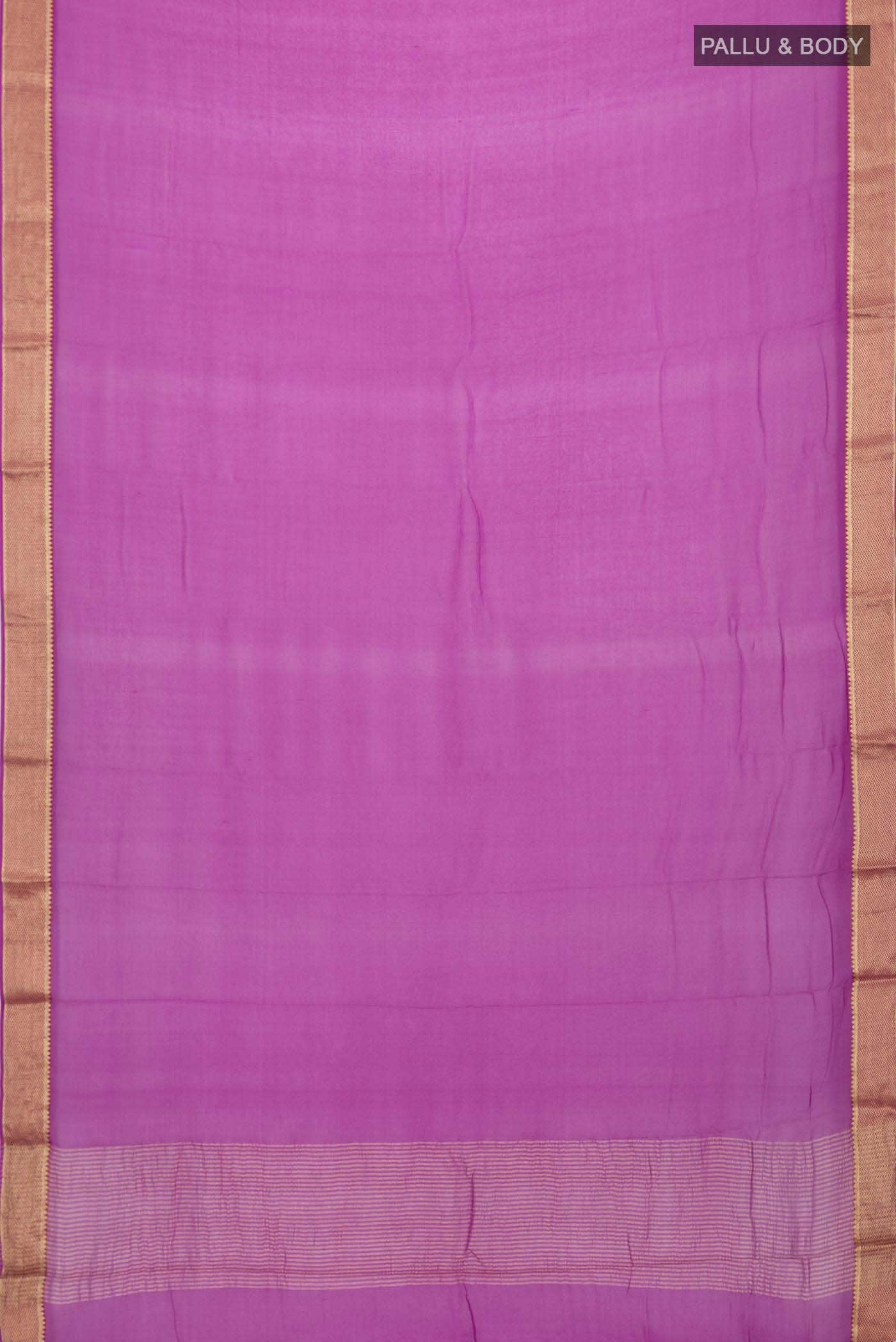 Magenta Mysore Chiffon Saree