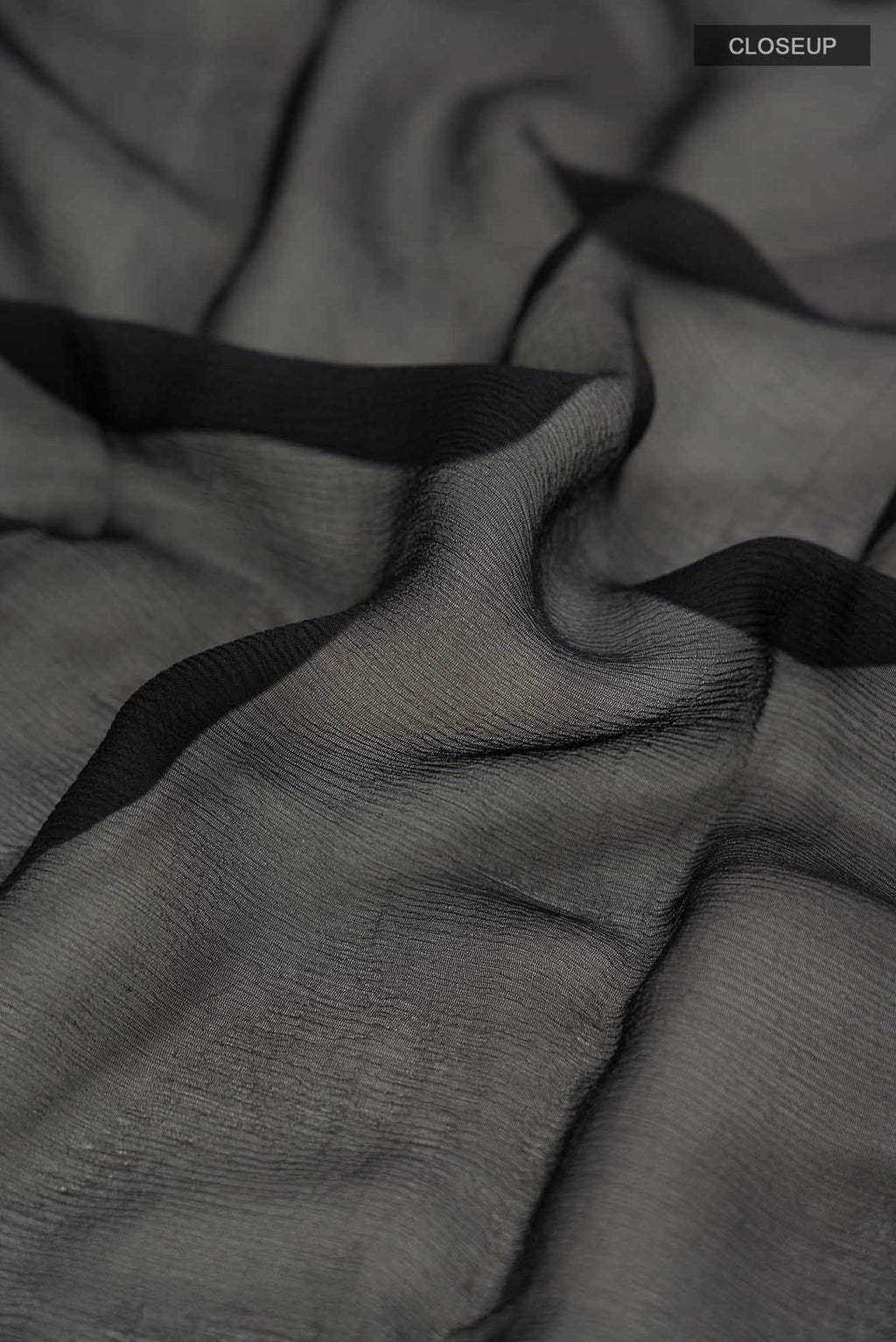 Black Mysore Chiffon Saree