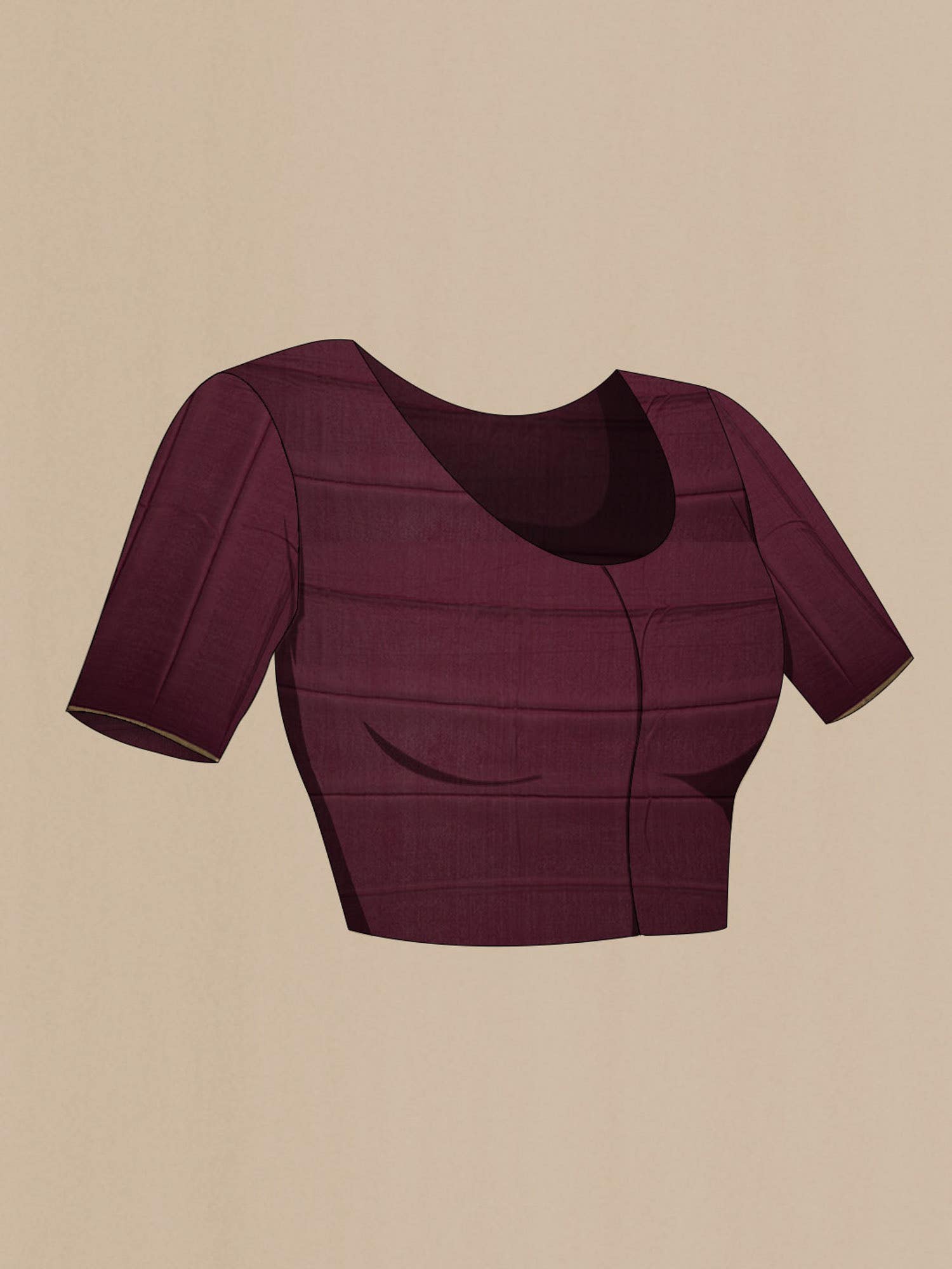 Burgundy Mysore Crepe Saree