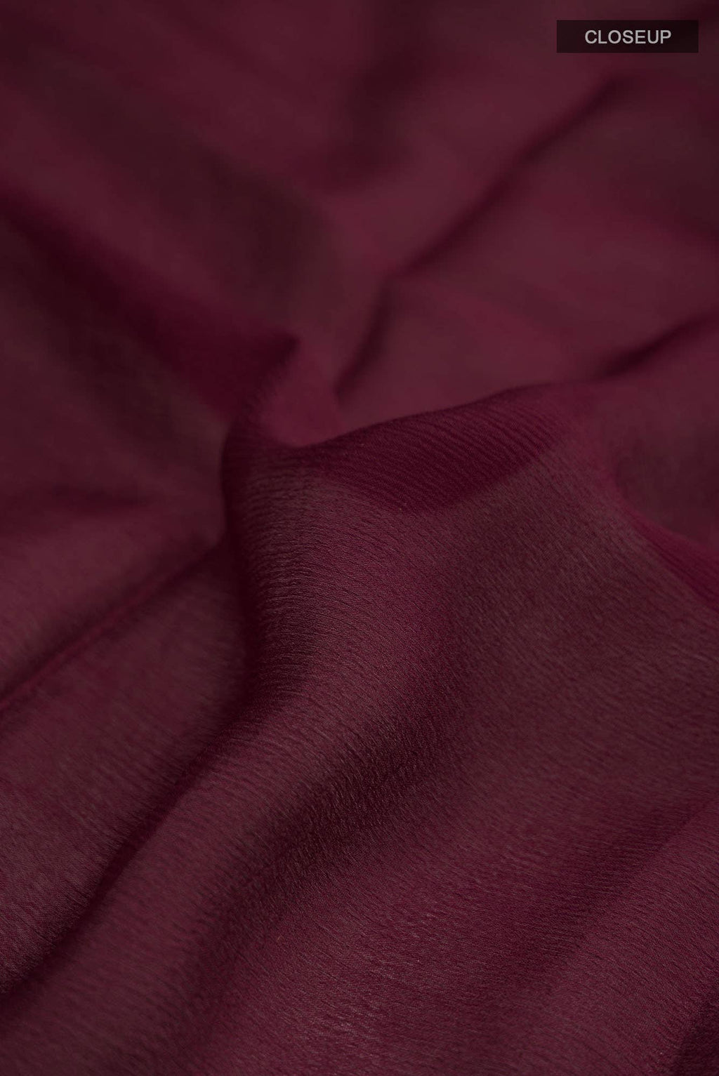 Burgundy Mysore Crepe Saree