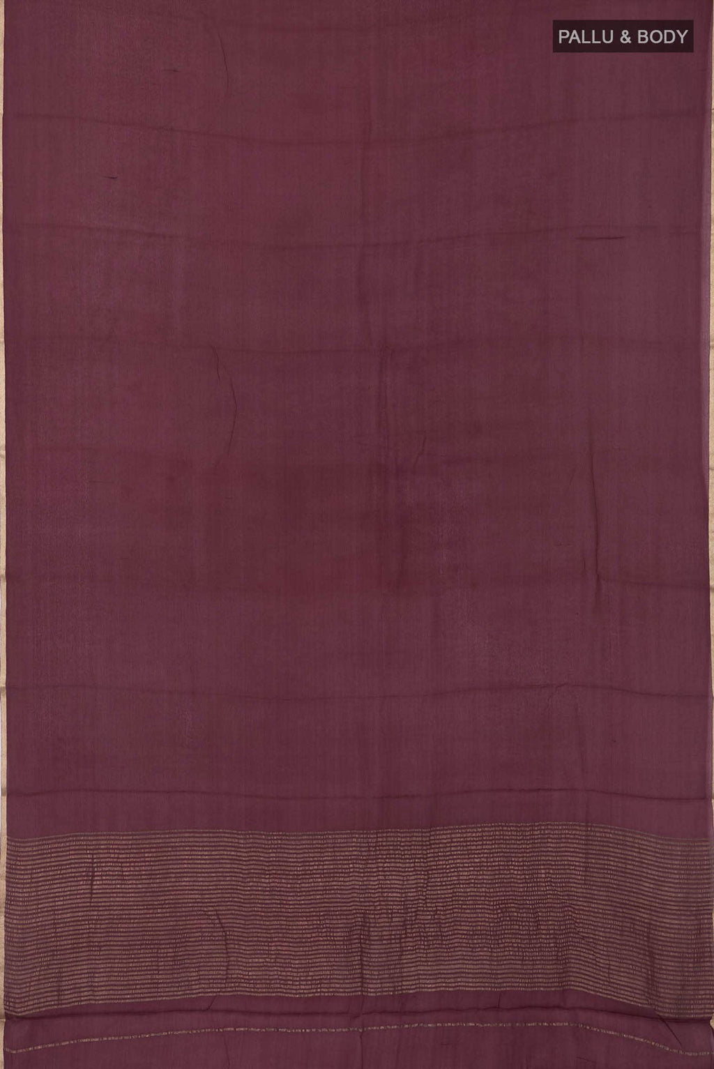 Burgundy Mysore Crepe Saree