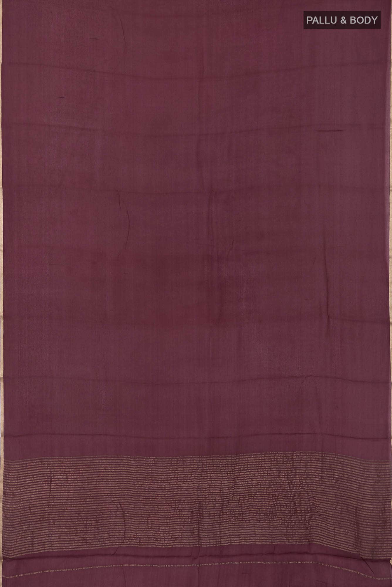 Burgundy Mysore Crepe Saree