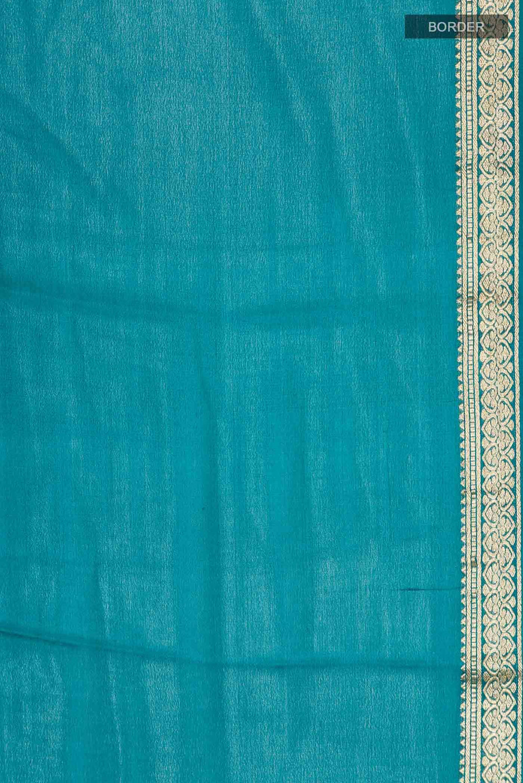 Blue Mysore Crepe Saree
