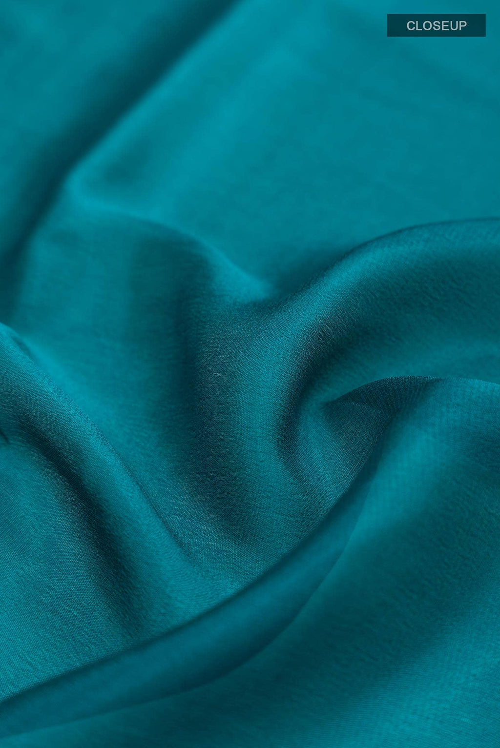 Blue Mysore Crepe Saree