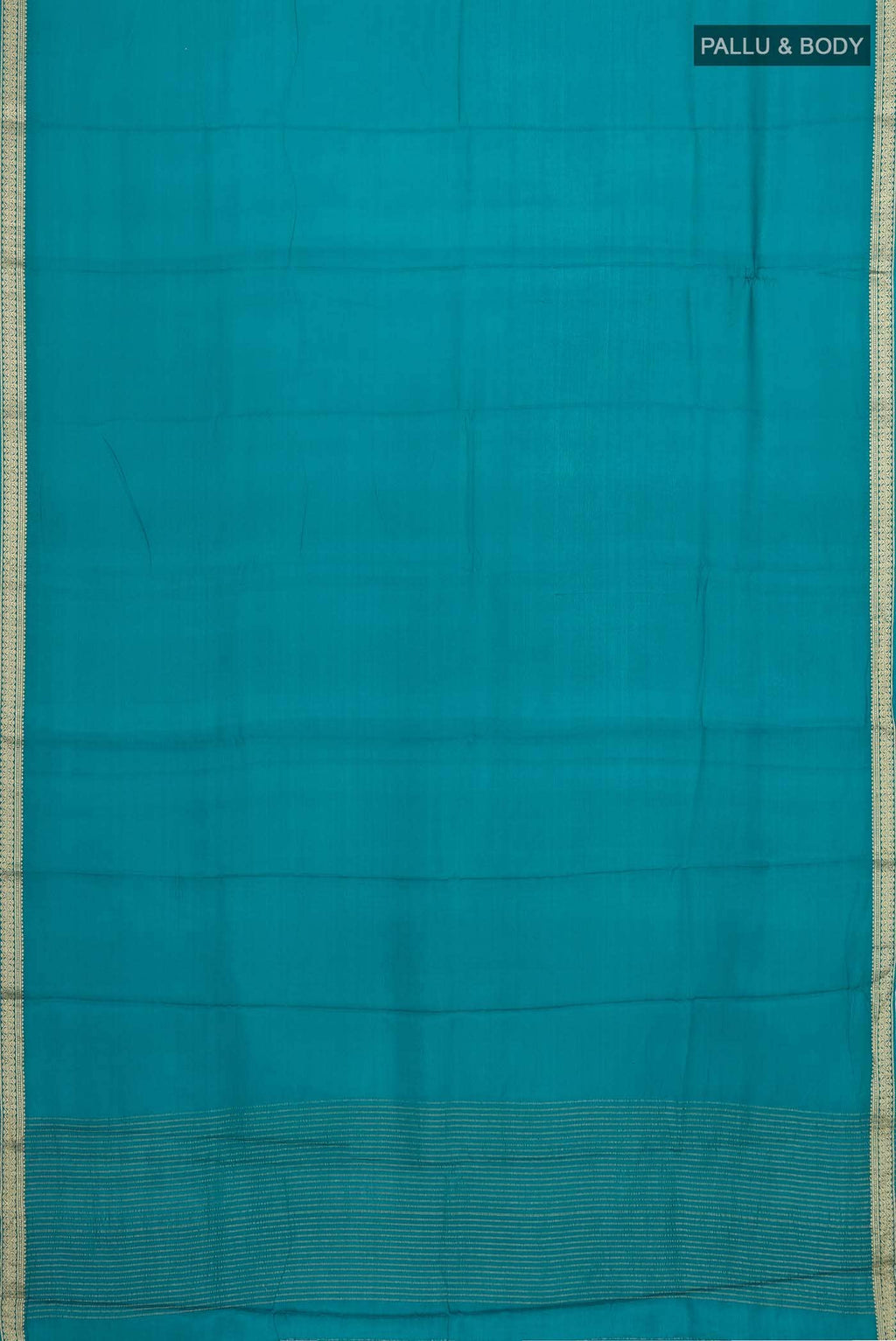 Blue Mysore Crepe Saree