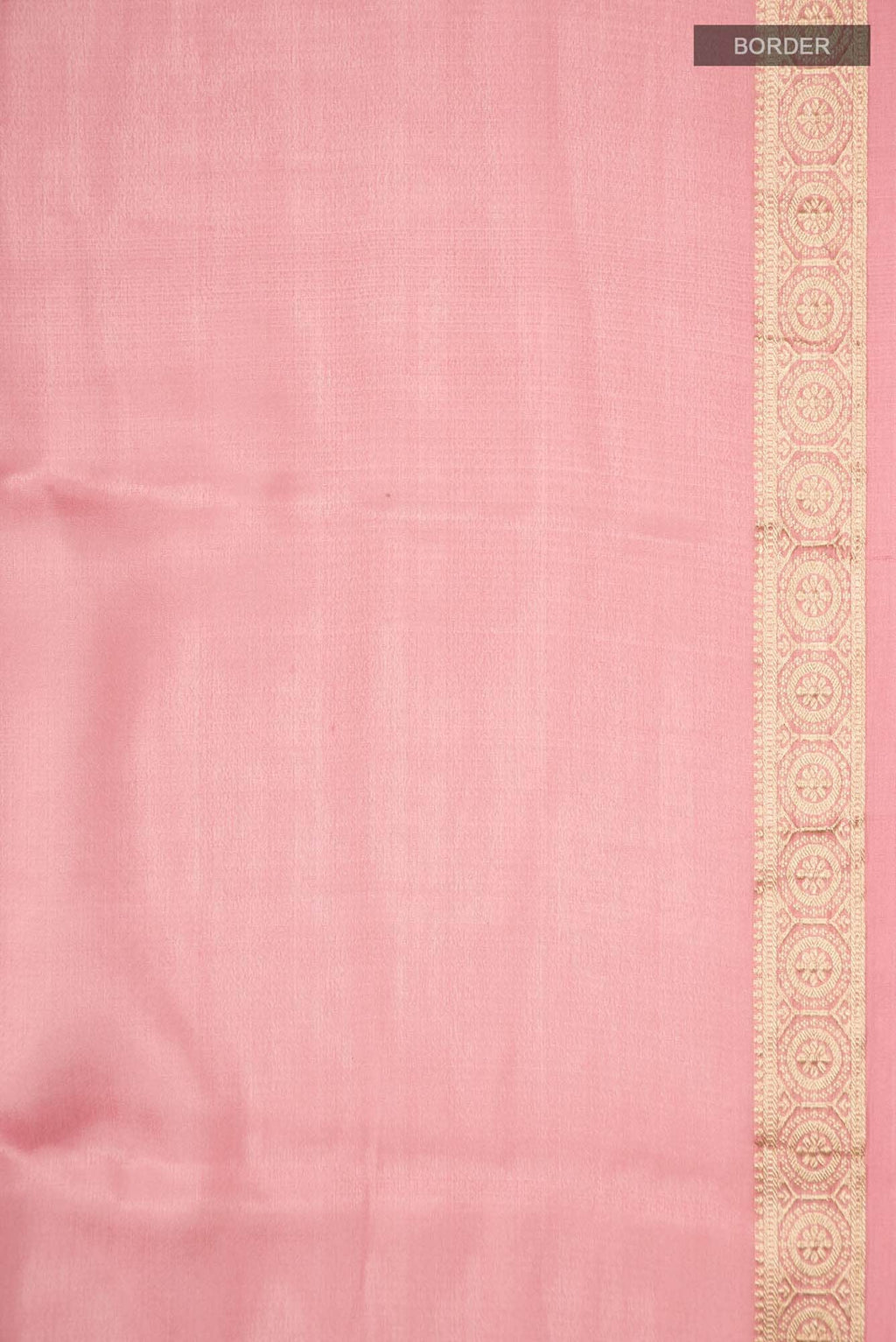 Peach Mysore Crepe Saree
