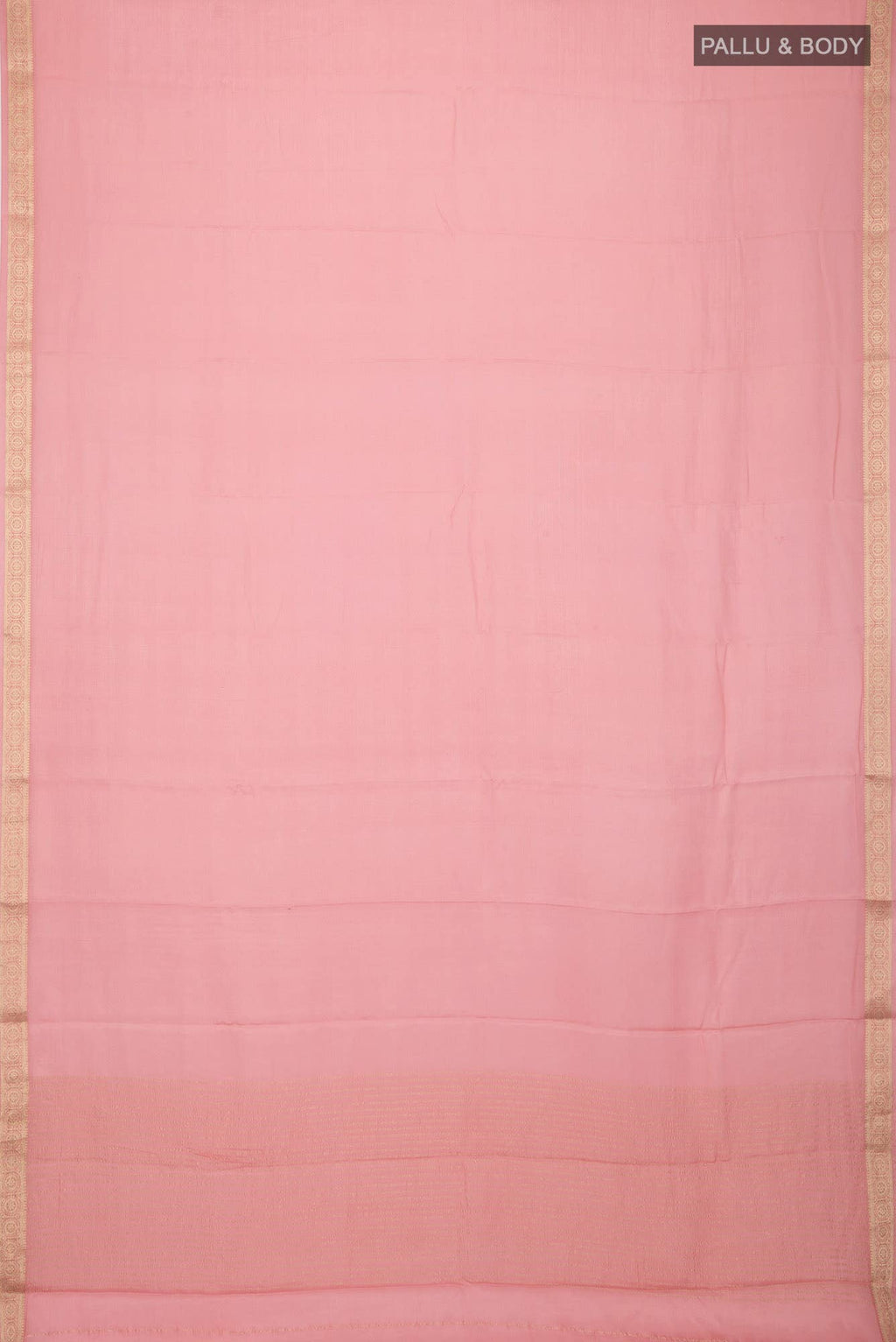 Peach Mysore Crepe Saree