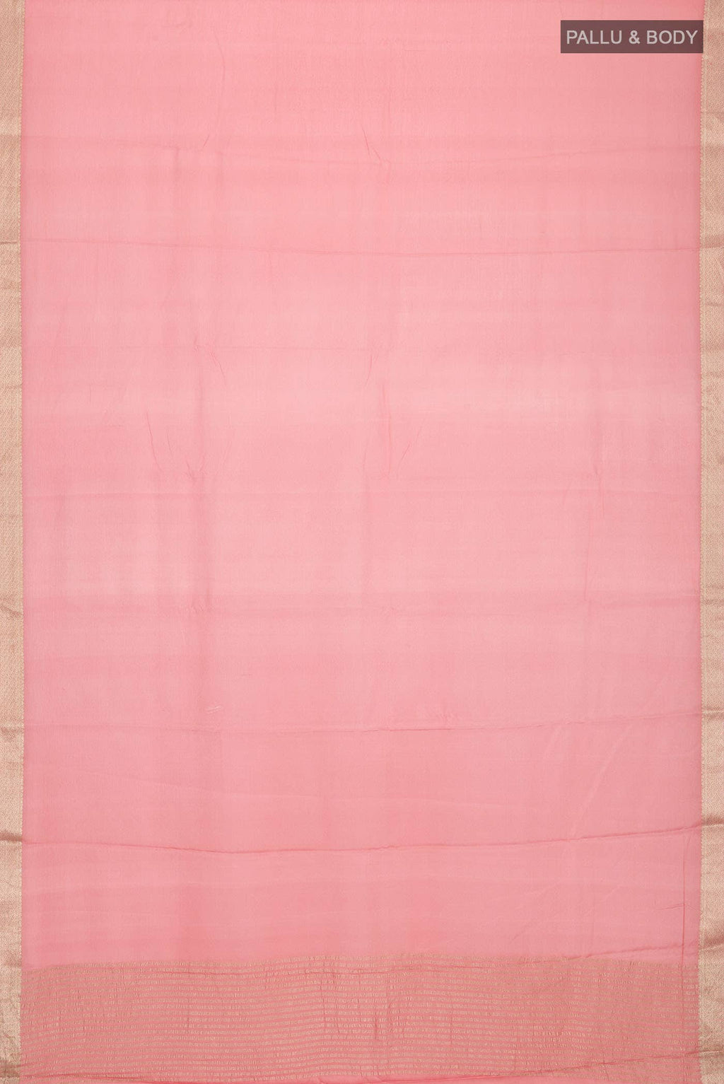 Peach Mysore Crepe Saree