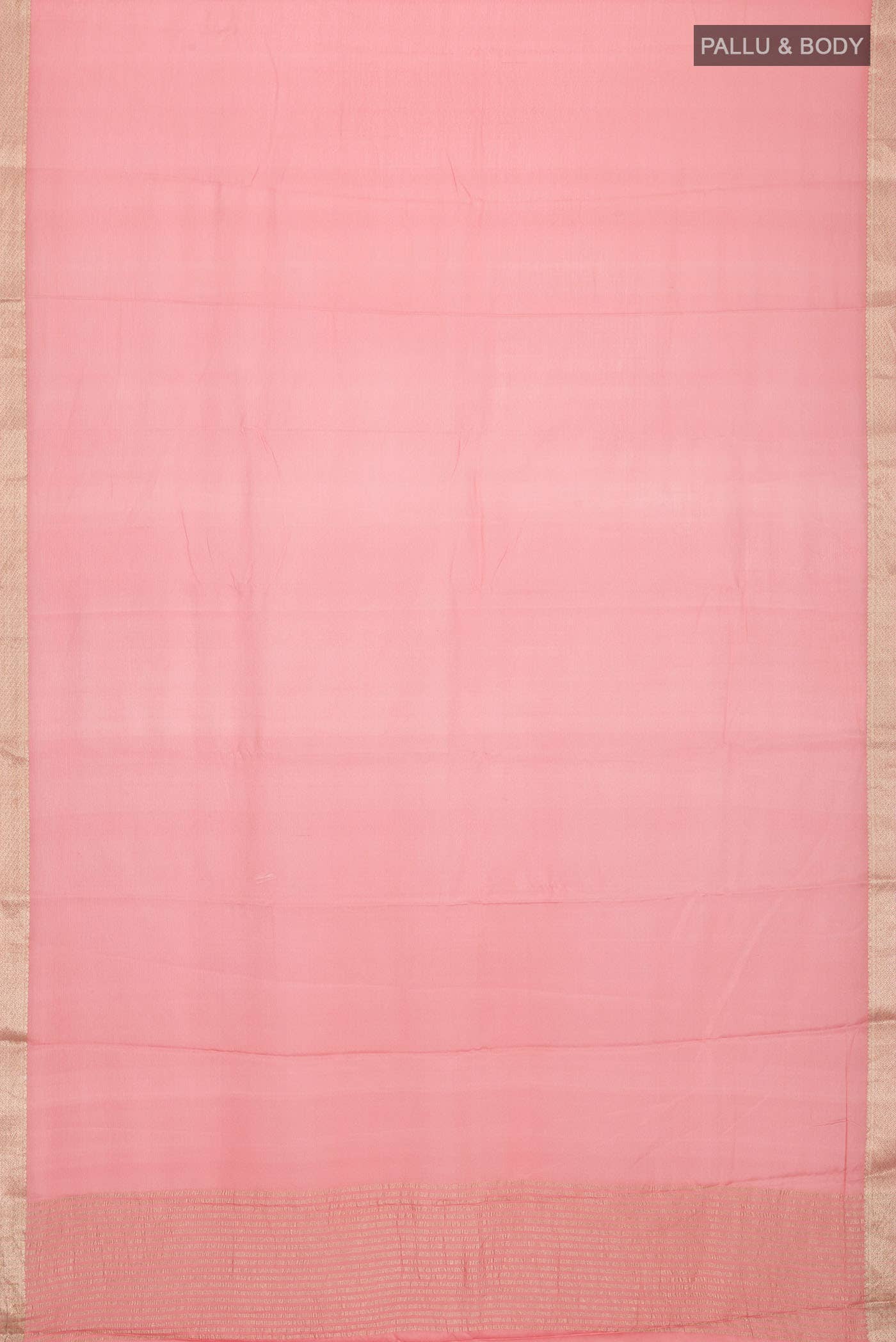 Peach Mysore Crepe Saree