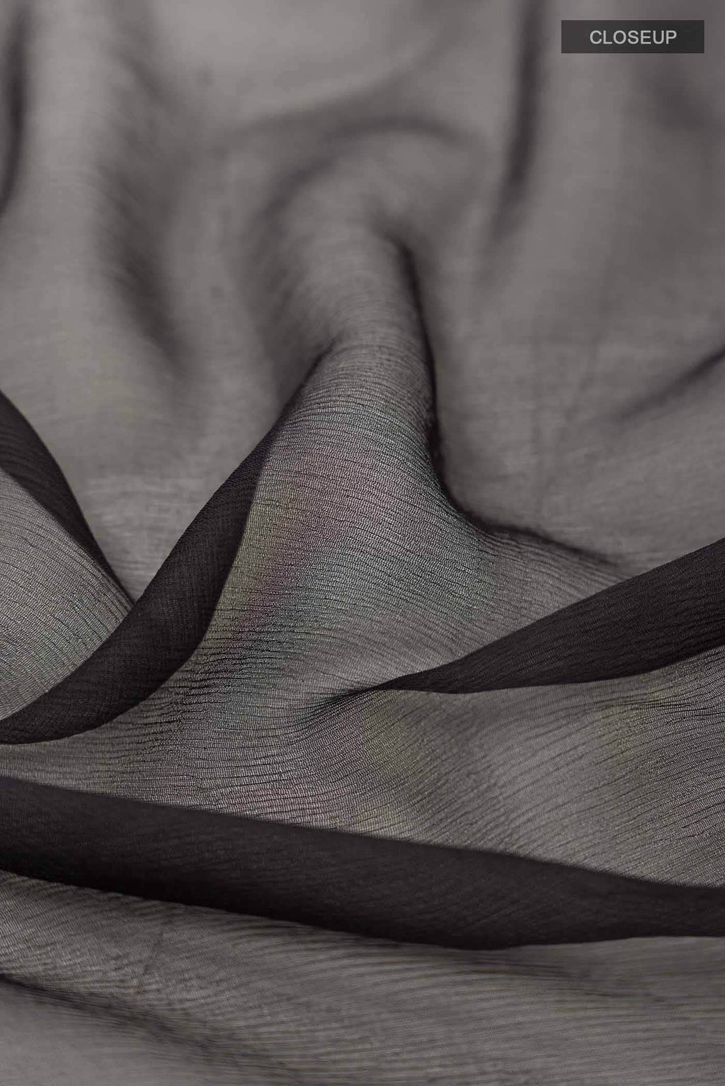 Black Mysore Chiffon Saree