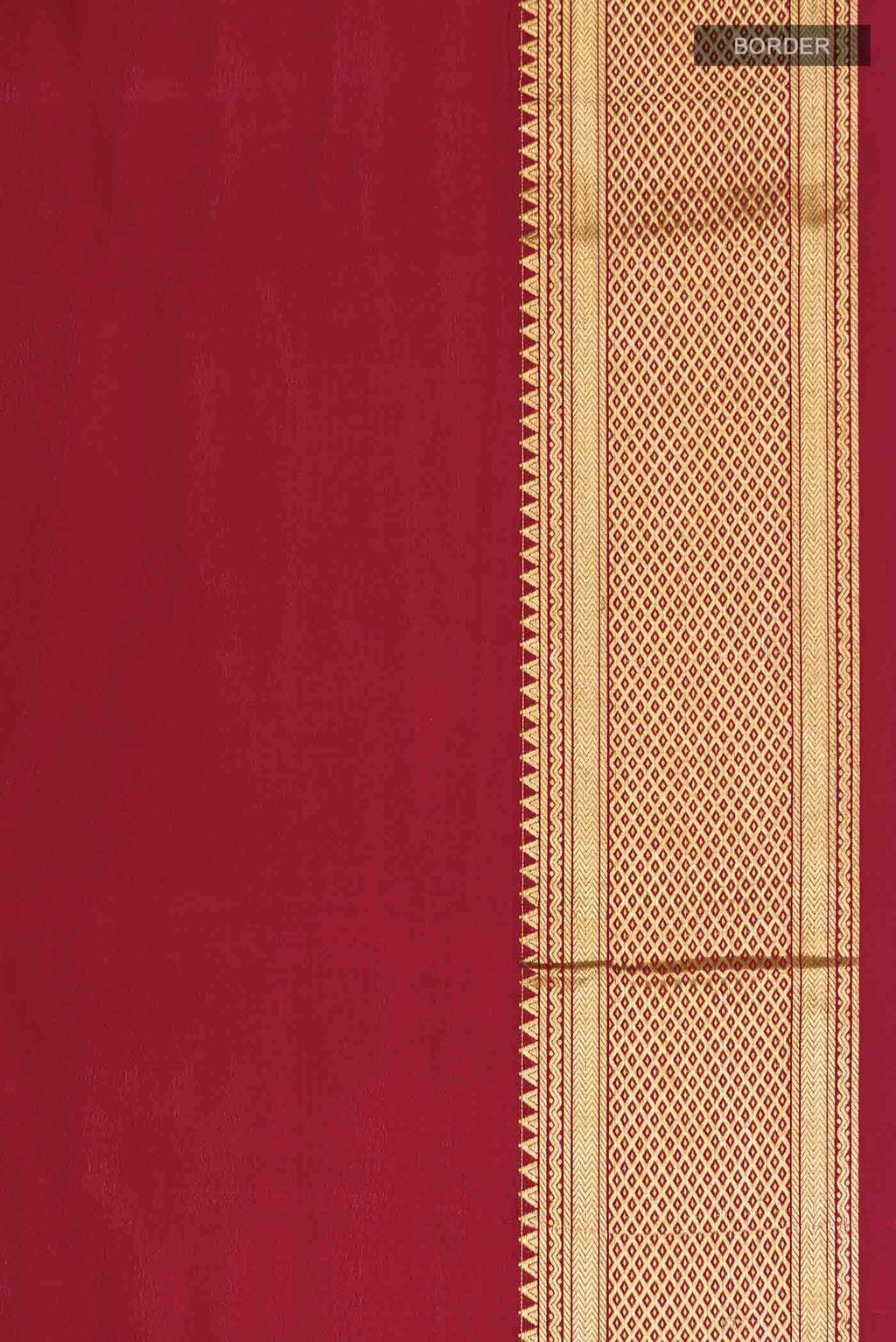 Red Mysore Crepe Saree