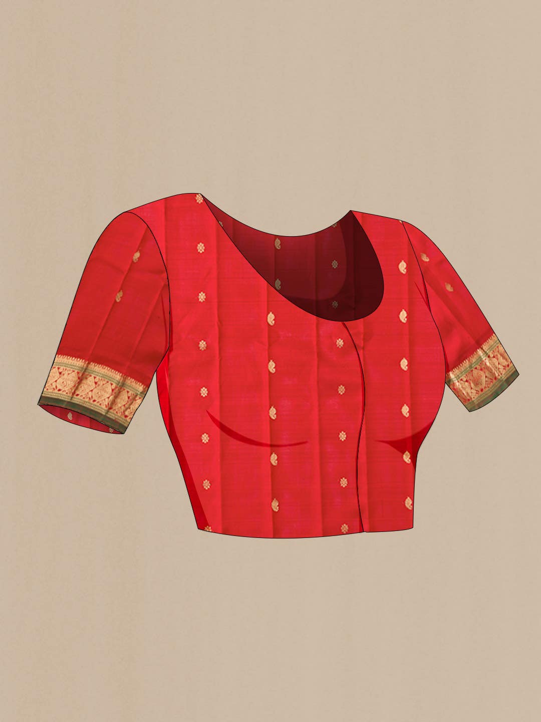 Beige Gadwal Silk Saree