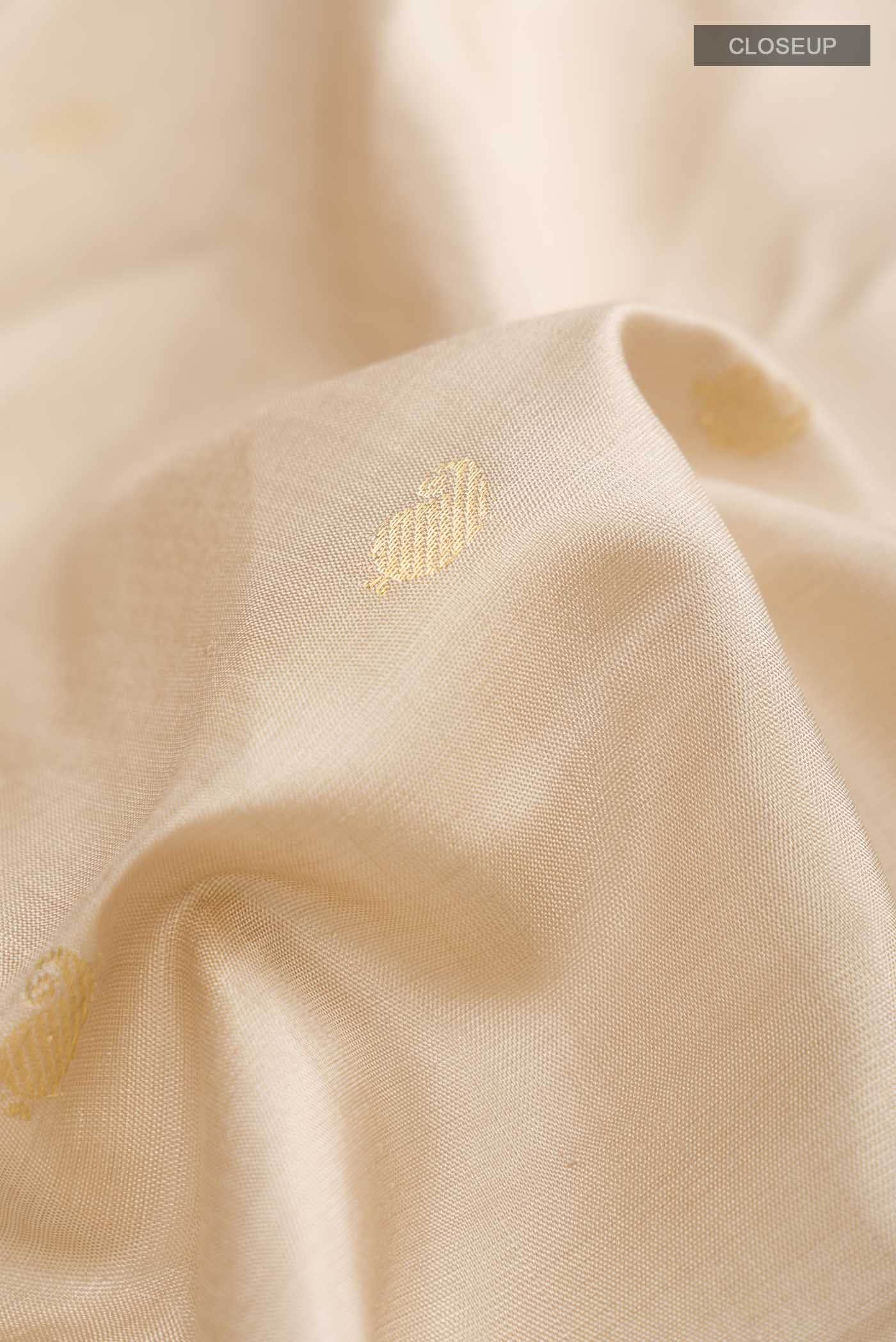 Beige Gadwal Silk Saree