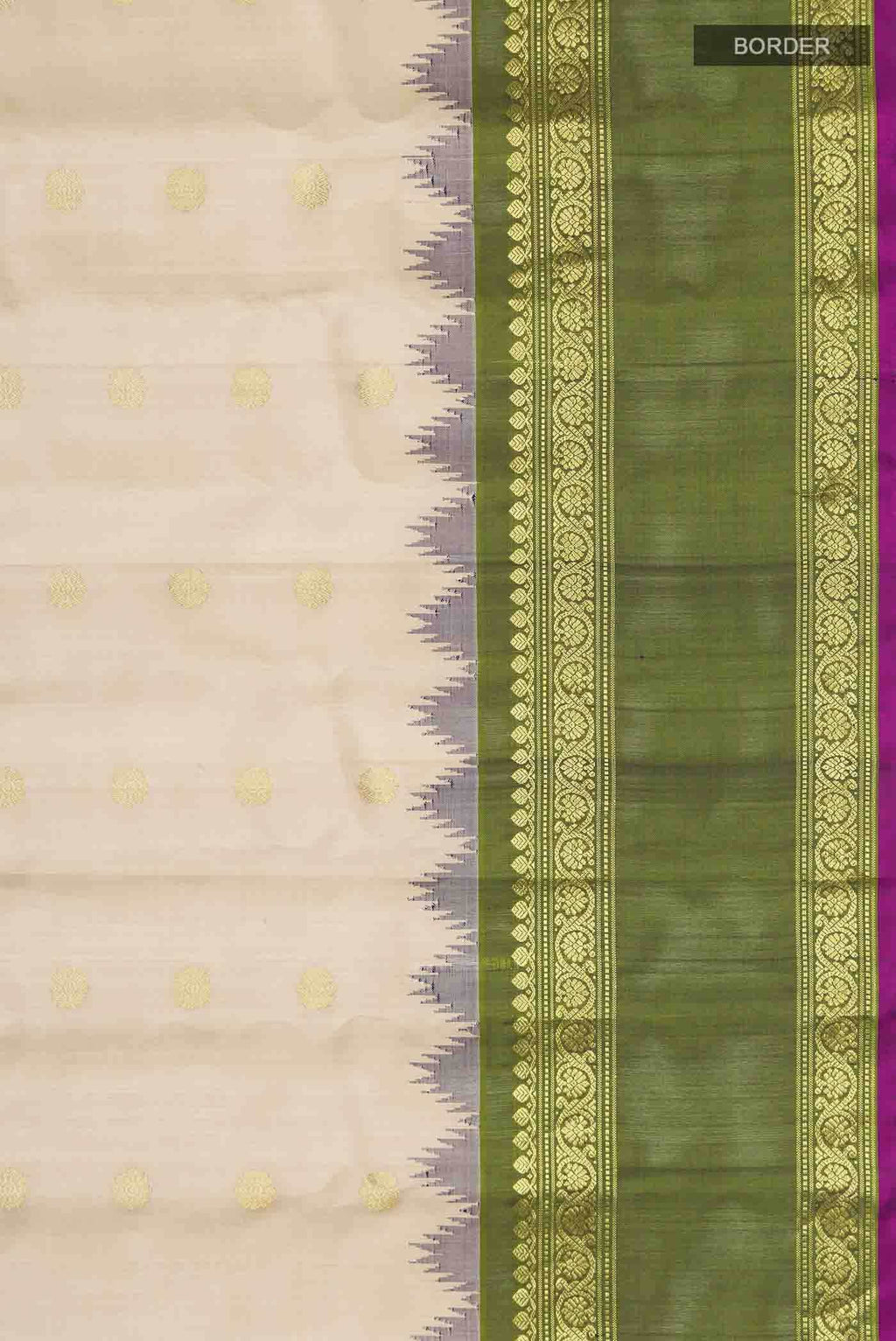 Beige Gadwal Silk Saree