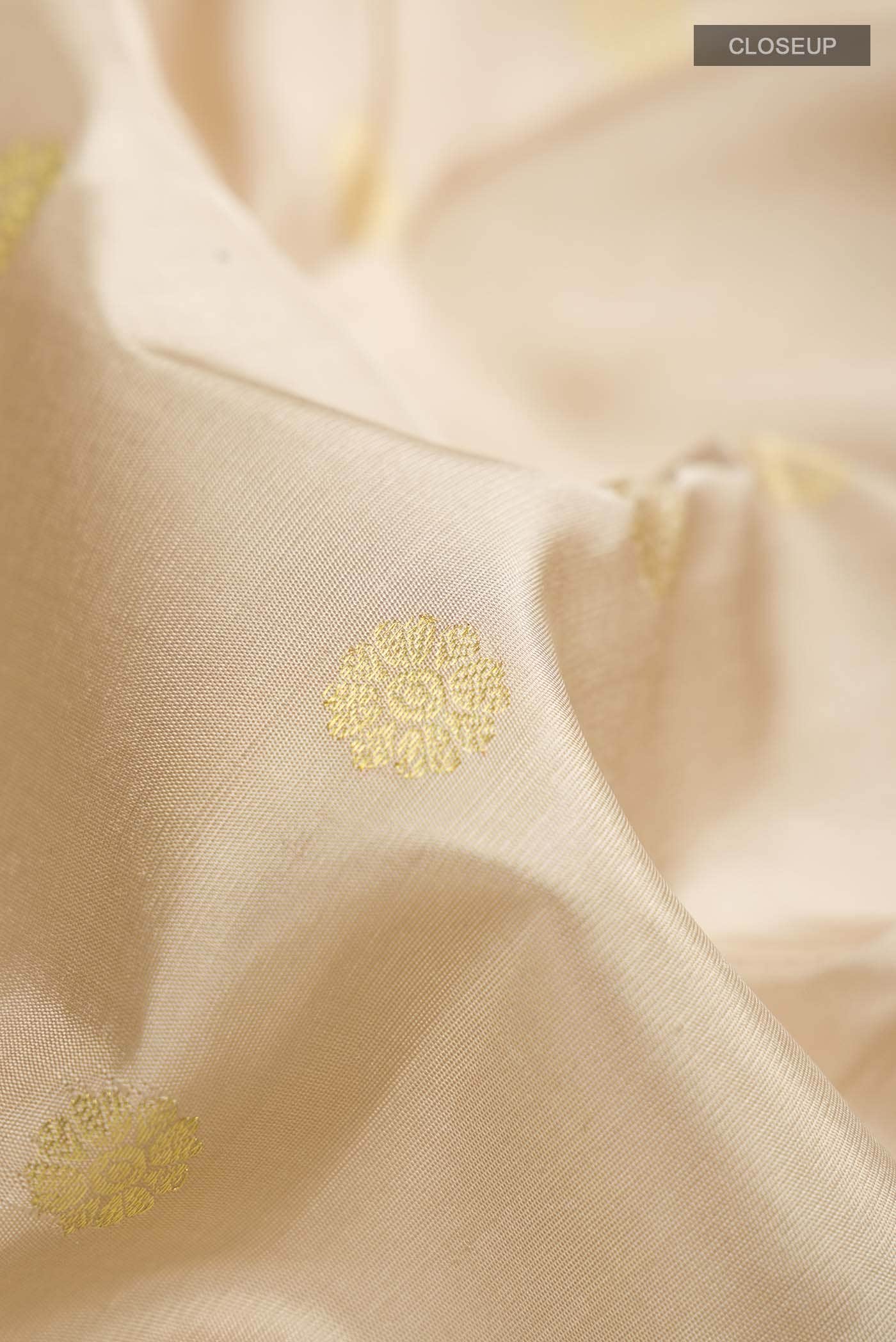 Beige Gadwal Silk Saree