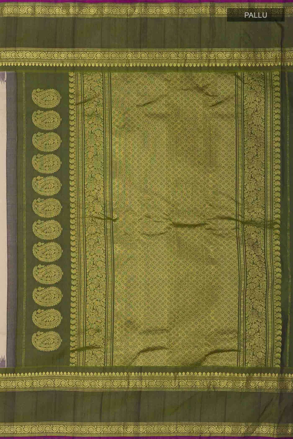 Beige Gadwal Silk Saree