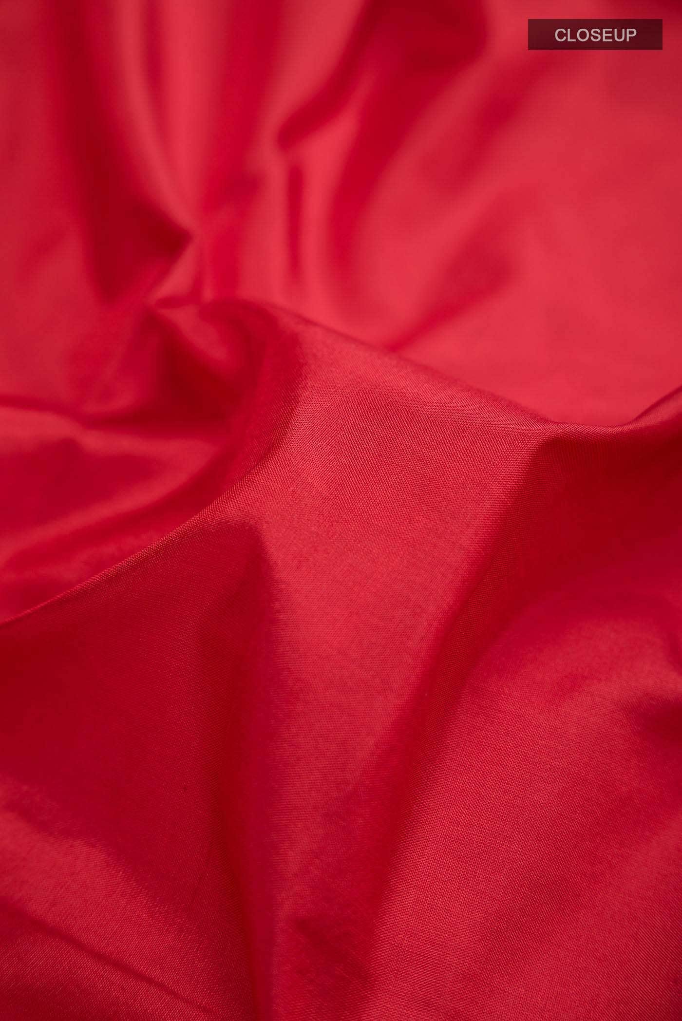 Red Dual Tone Bangalore Silk - kadyal Saree