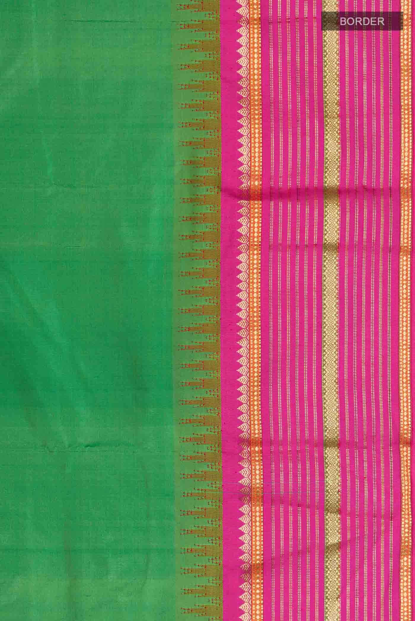 Green Bangalore Silk - kadyal Saree