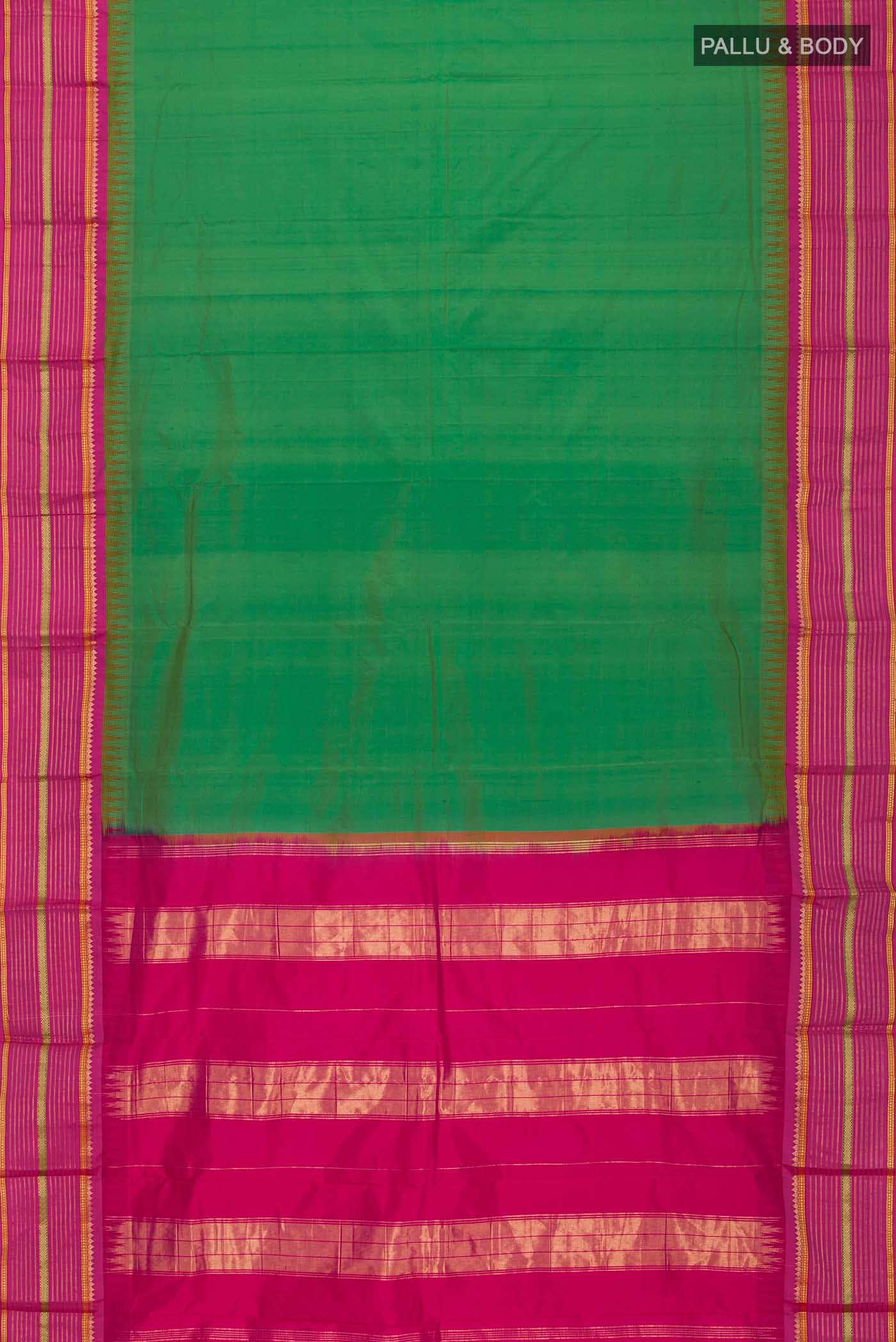 Green Bangalore Silk - kadyal Saree