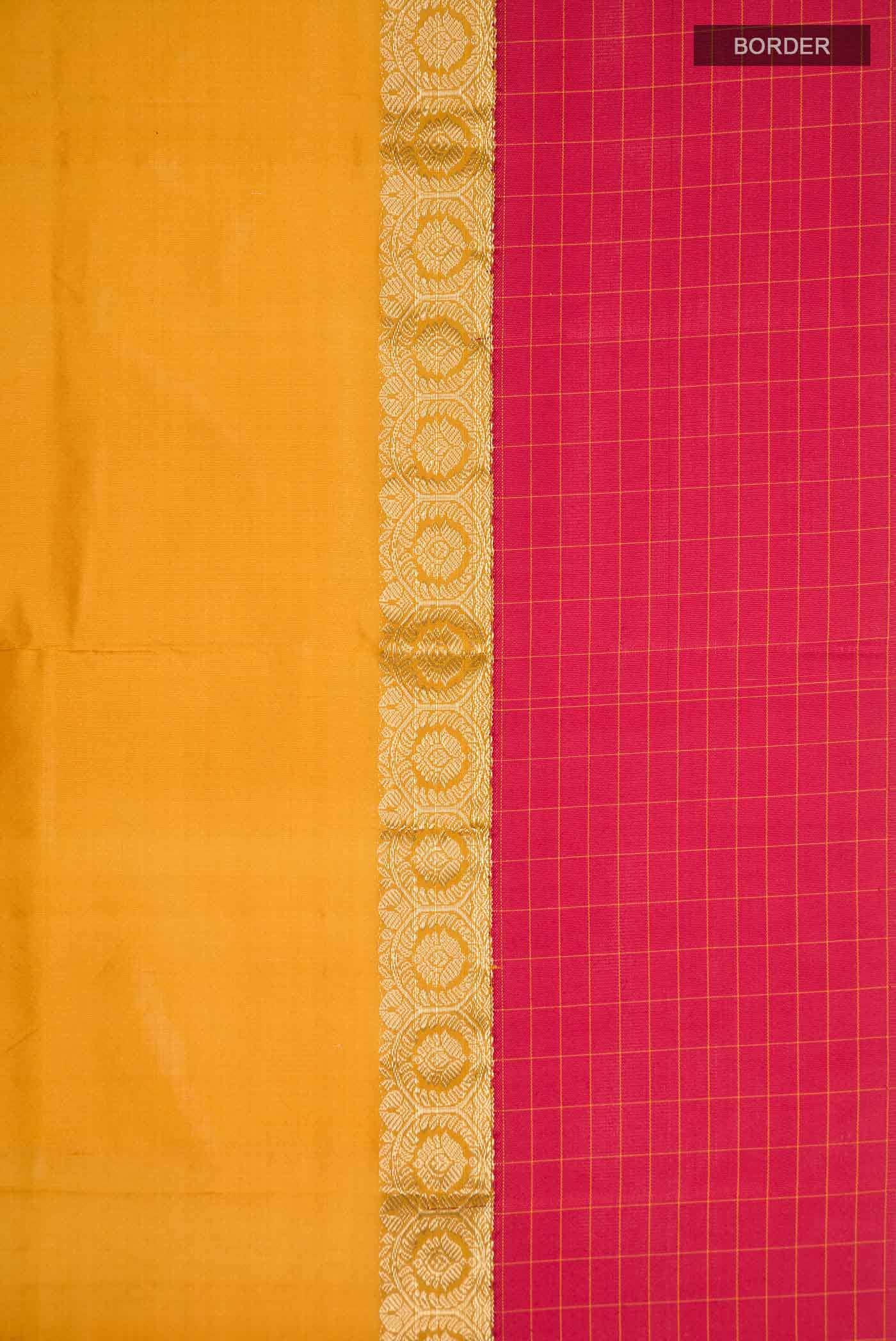 Yellow Bangalore Silk - kadyal Saree