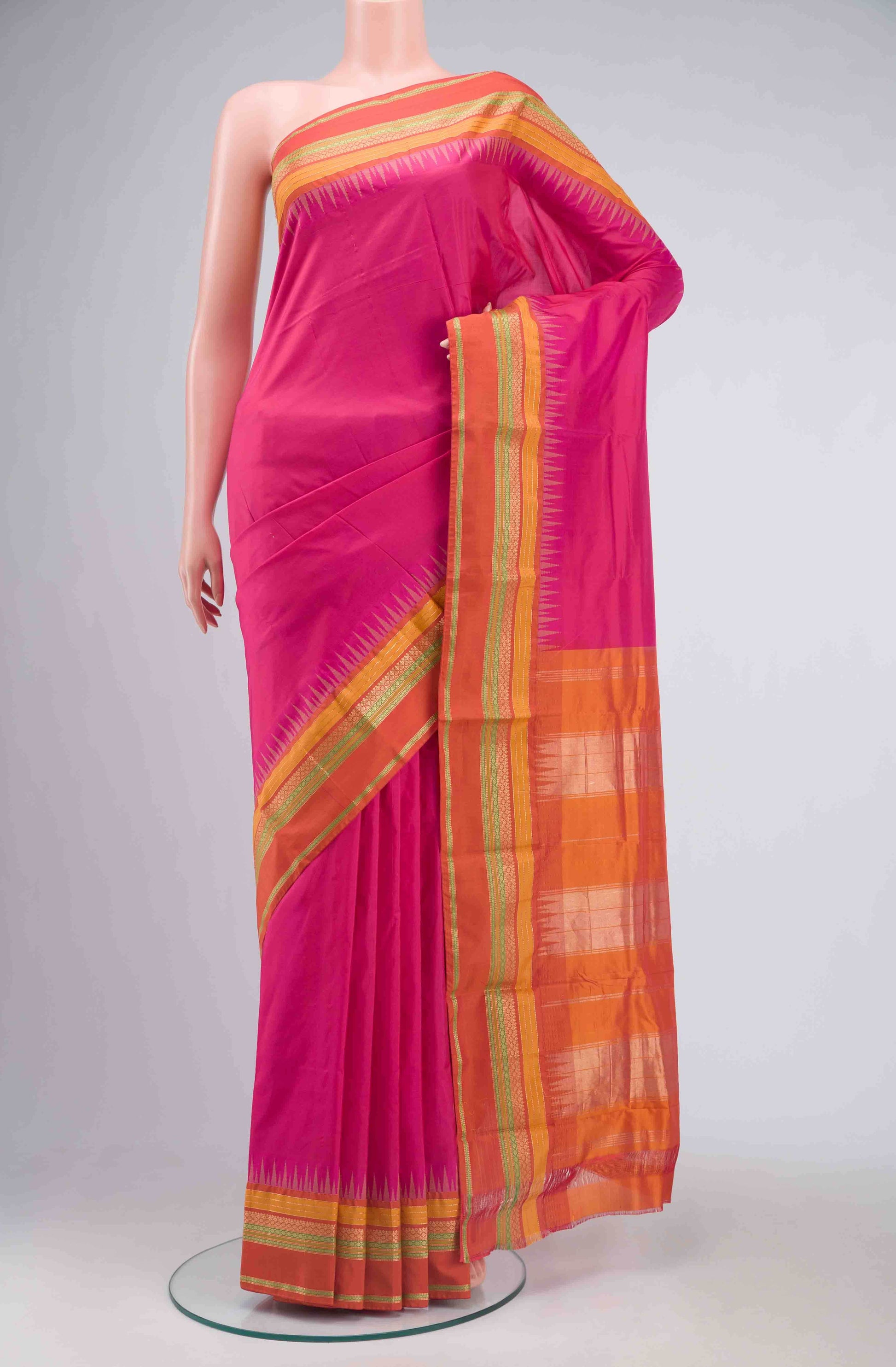 Pink Bangalore Silk - kadyal Saree