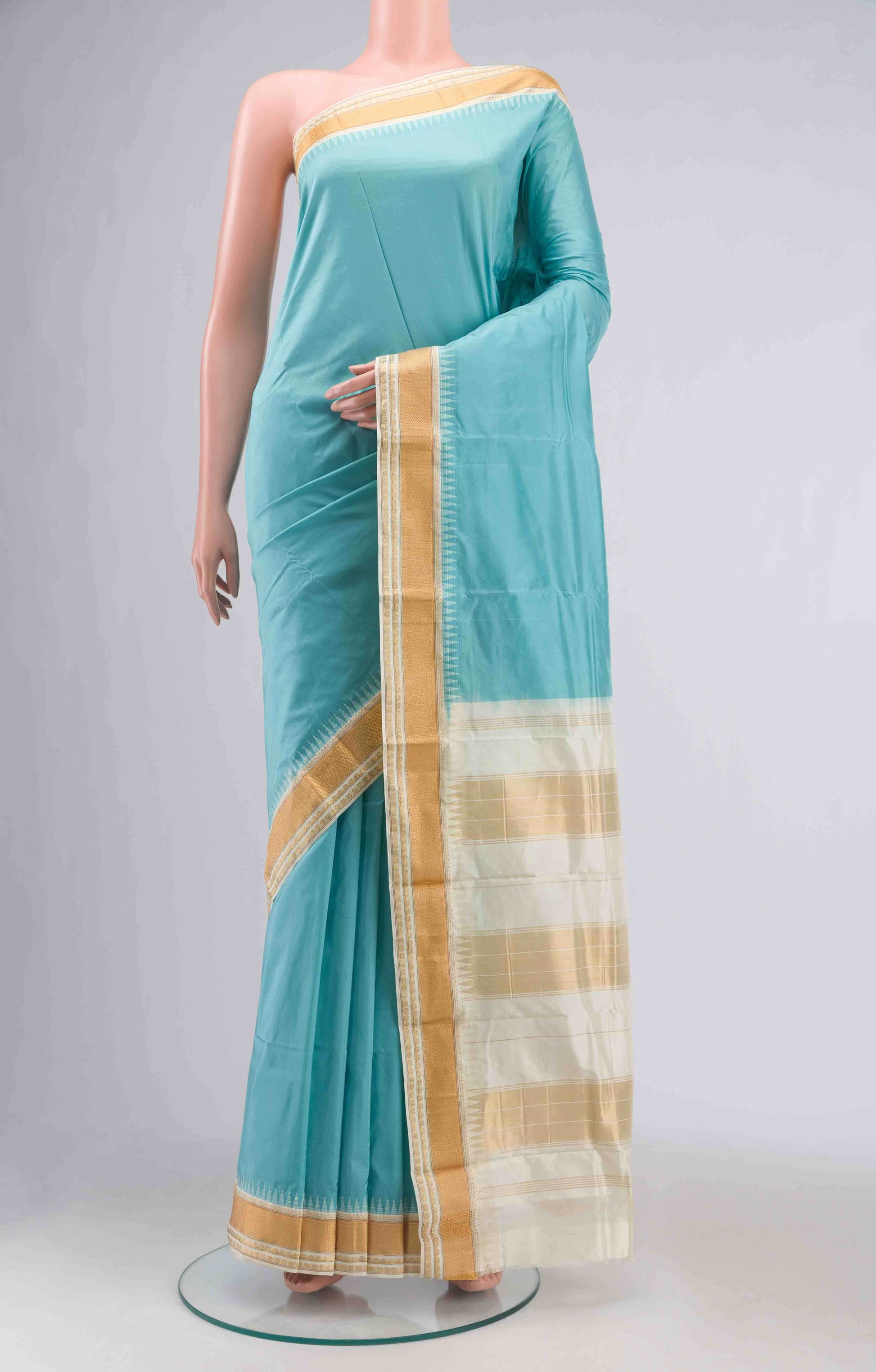 Blue Bangalore Silk Saree