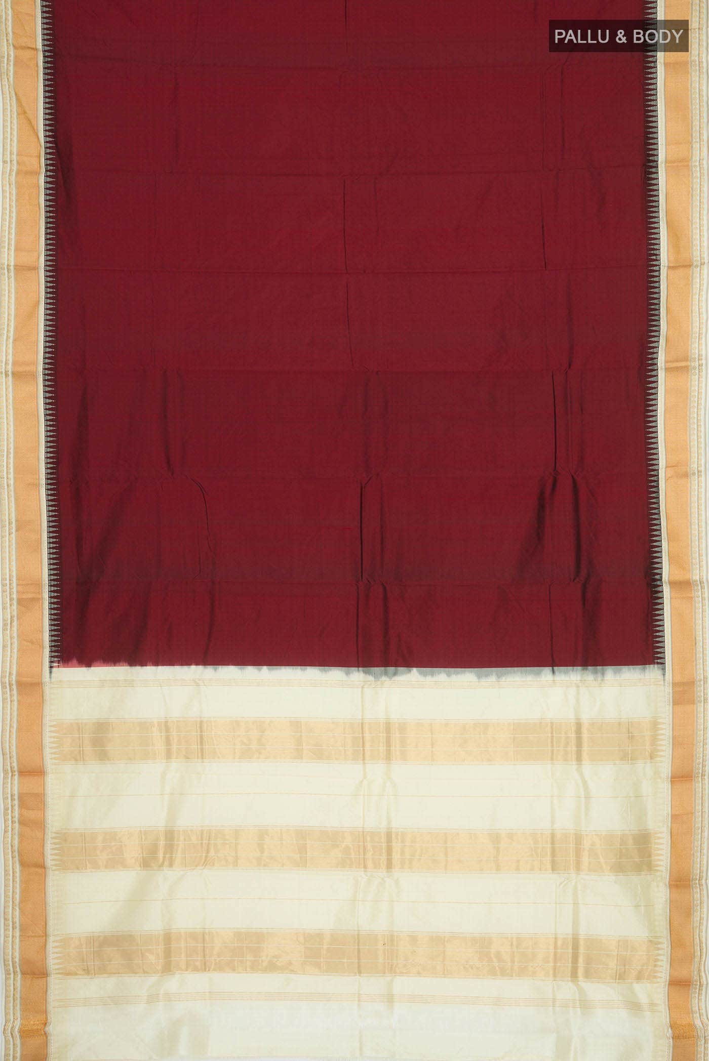 Maroon Bangalore Silk - kadyal Saree