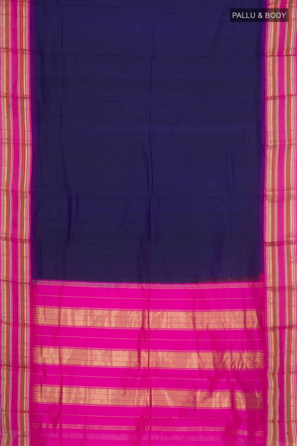 Navy Blue Bangalore Silk - kadyal Saree